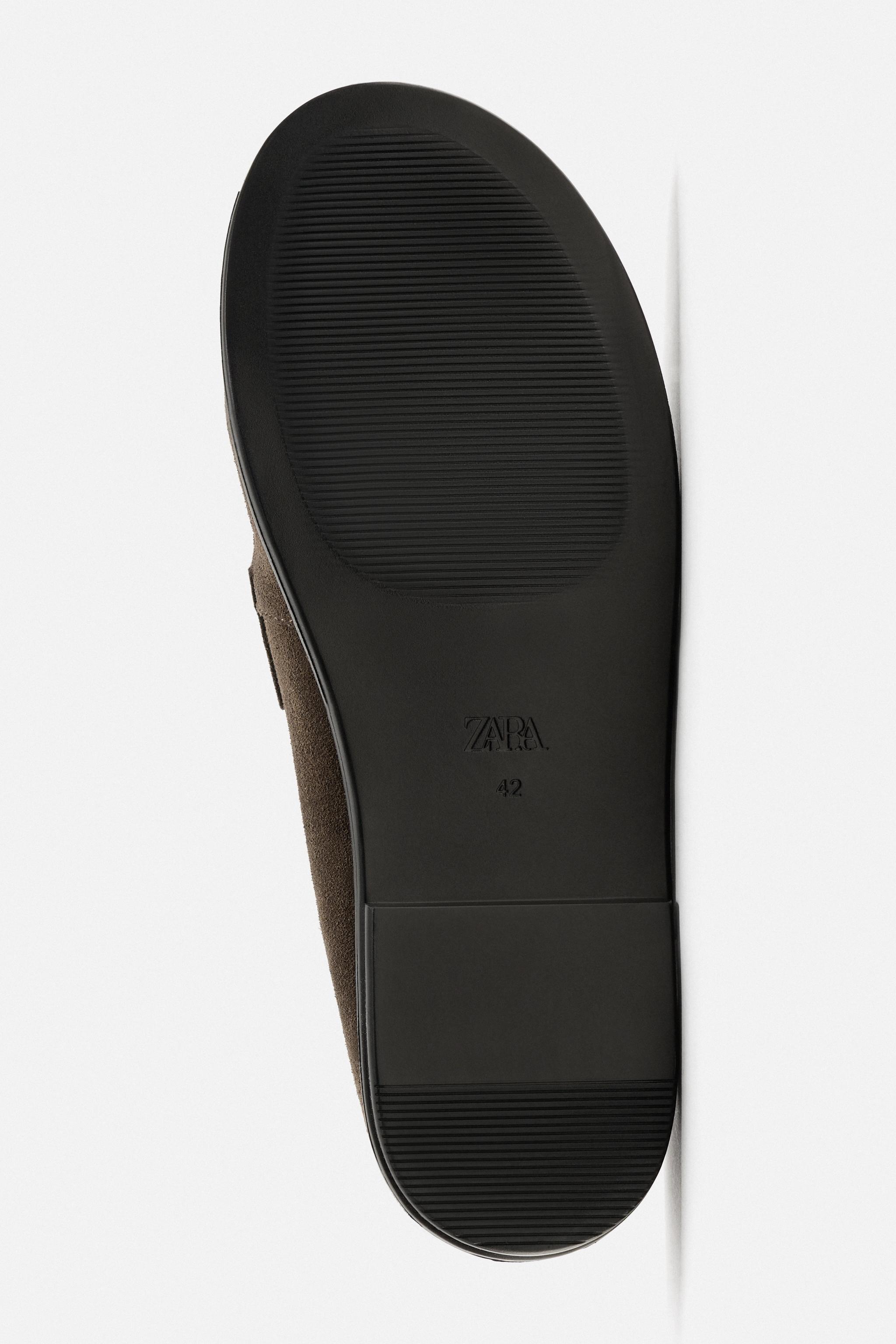 LEATHER OPEN BACK LOAFERS