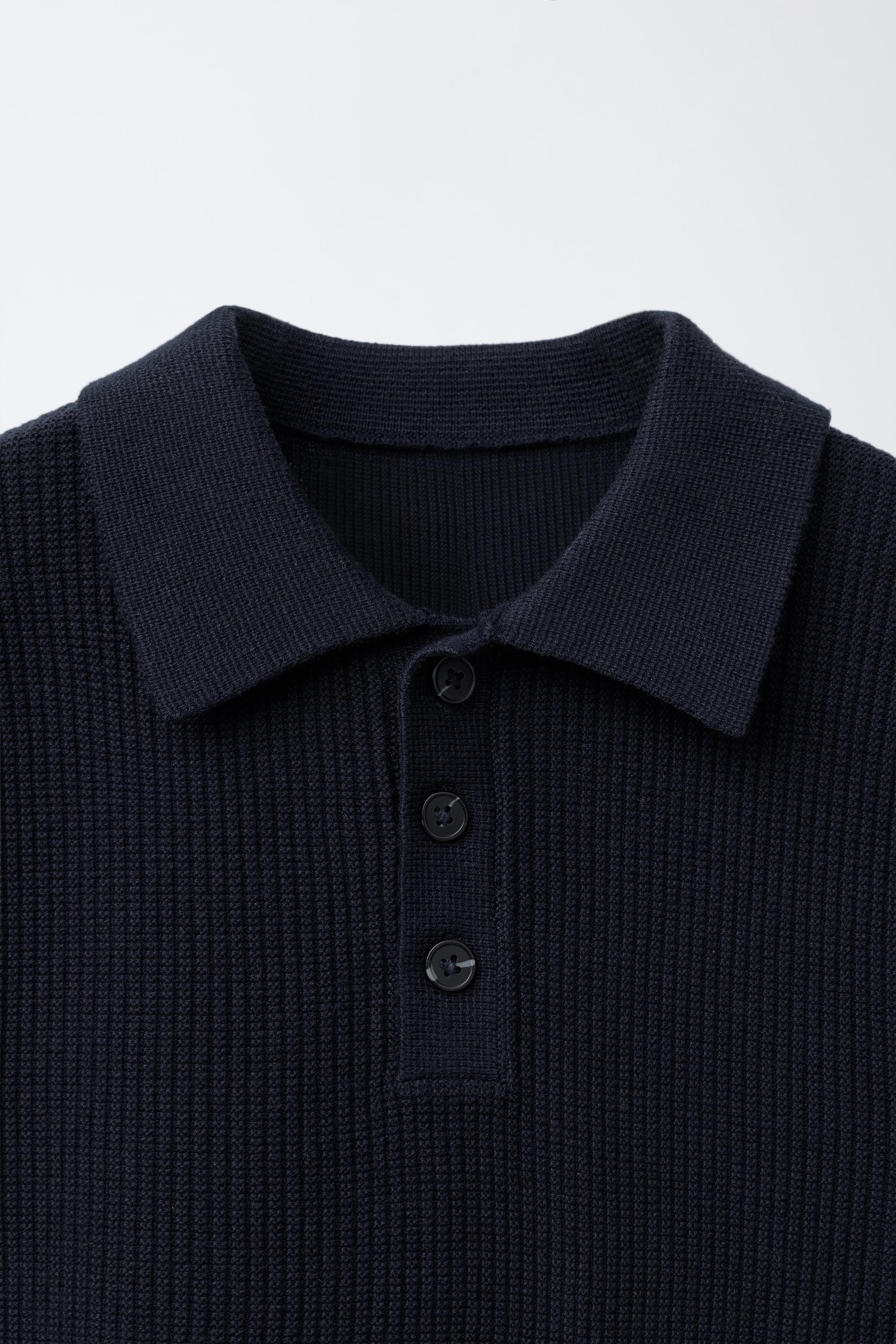 BASIC RIBBED POLO SHIRT