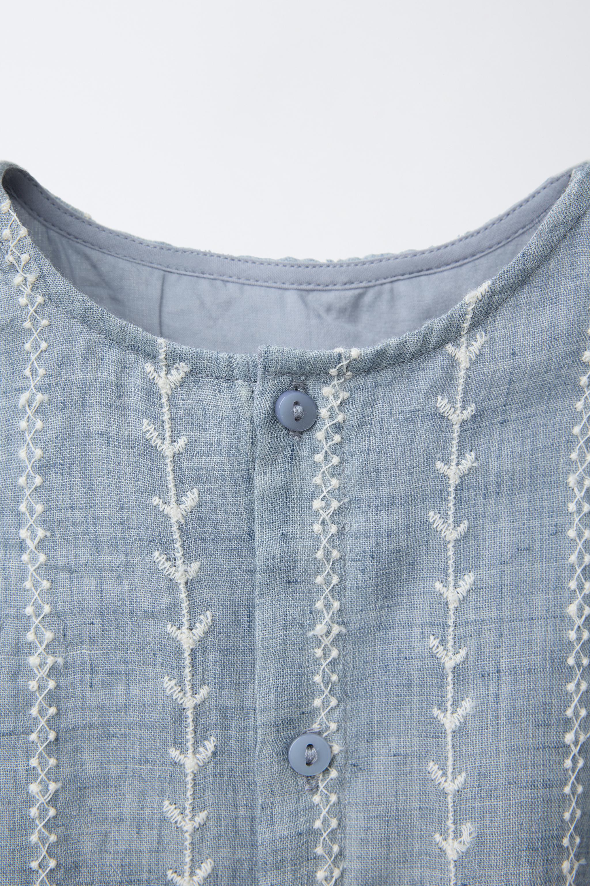 EMBROIDERED ROMPER