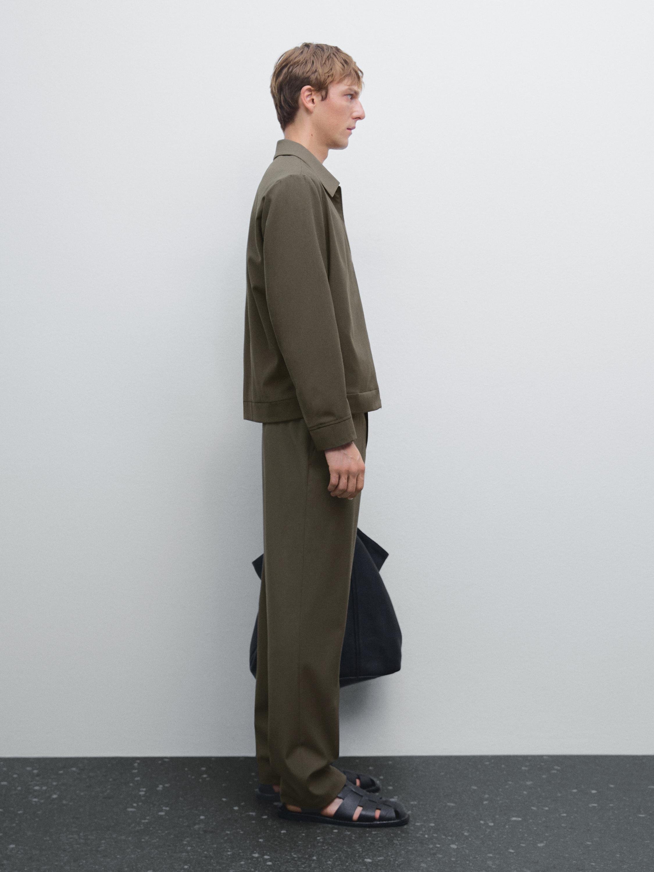 Total look wool blend jacket