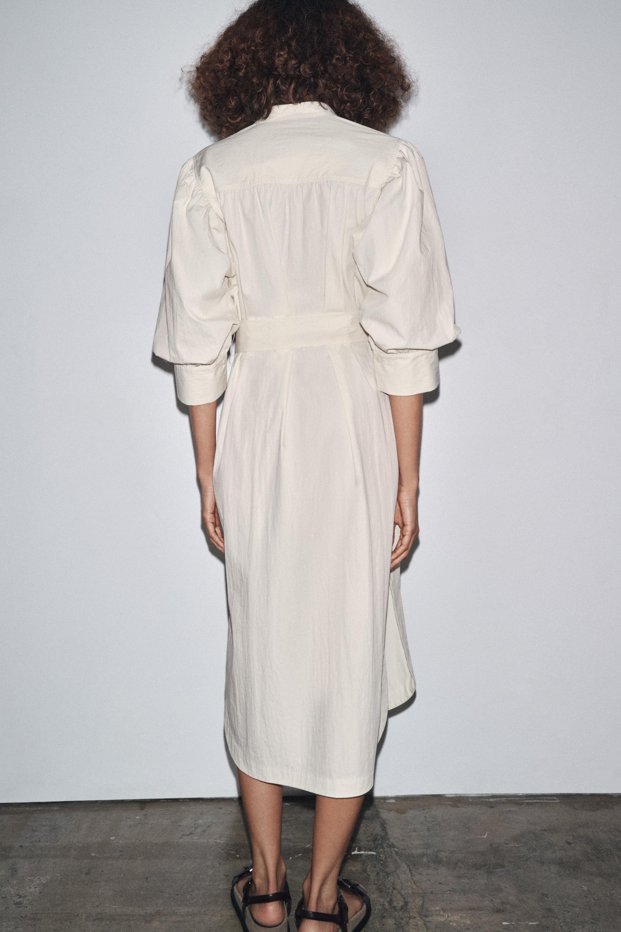 ZW COLLECTION BALLOON SLEEVE SHIRT DRESS