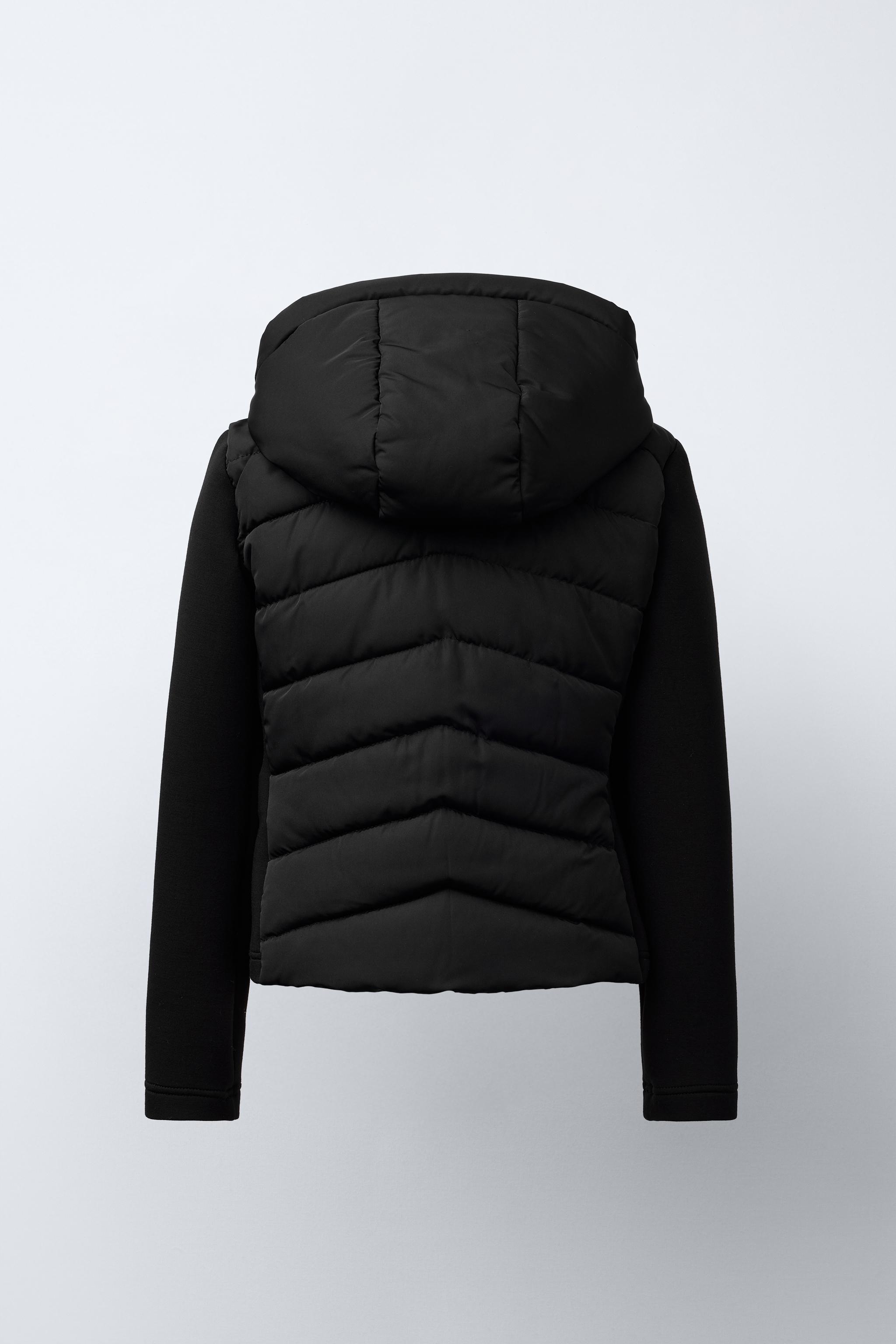NEOPRENE EFFECT SLEEVE PADDED JACKET