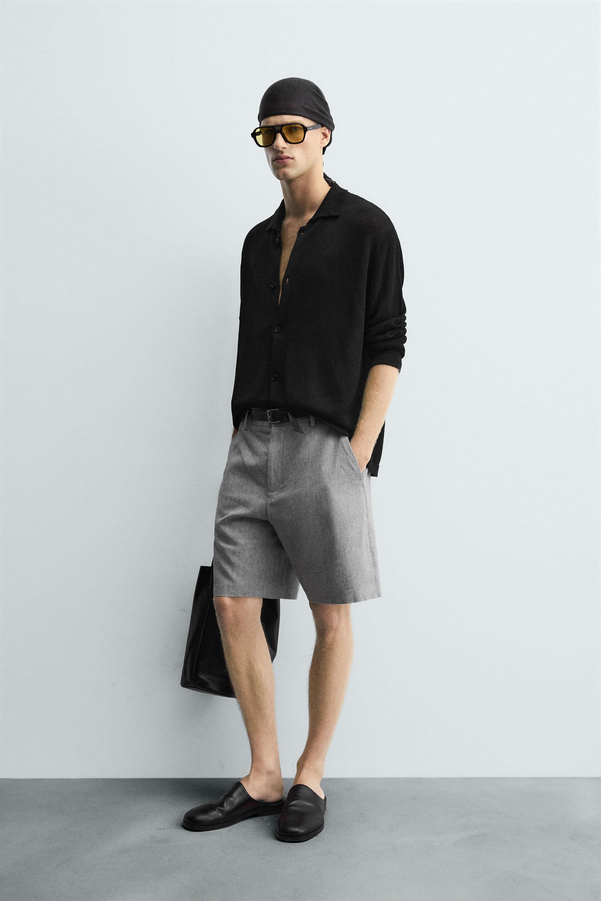 COTTON LINEN SHORTS