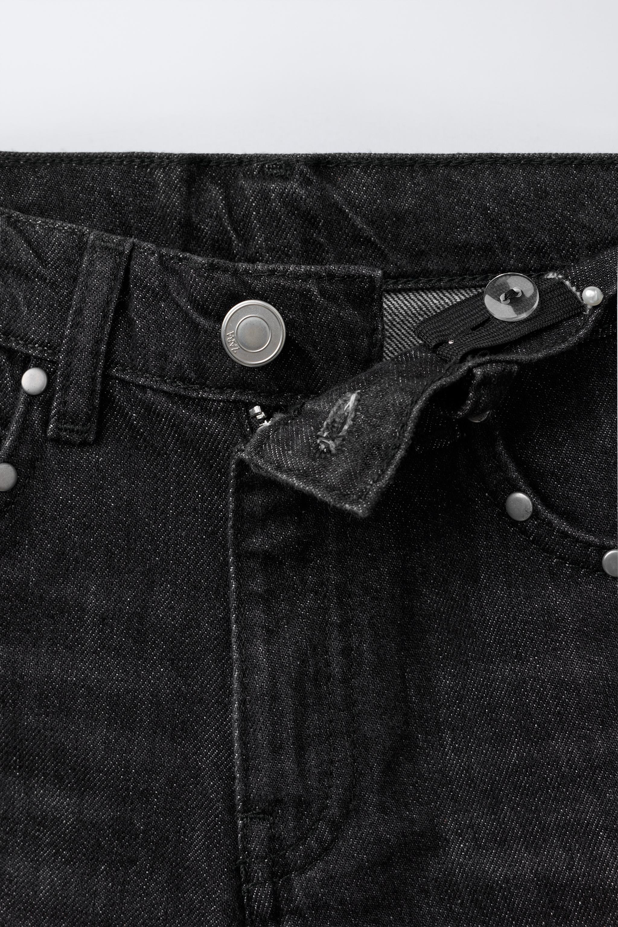 WIDE LEG JEANS STAR PATCHES