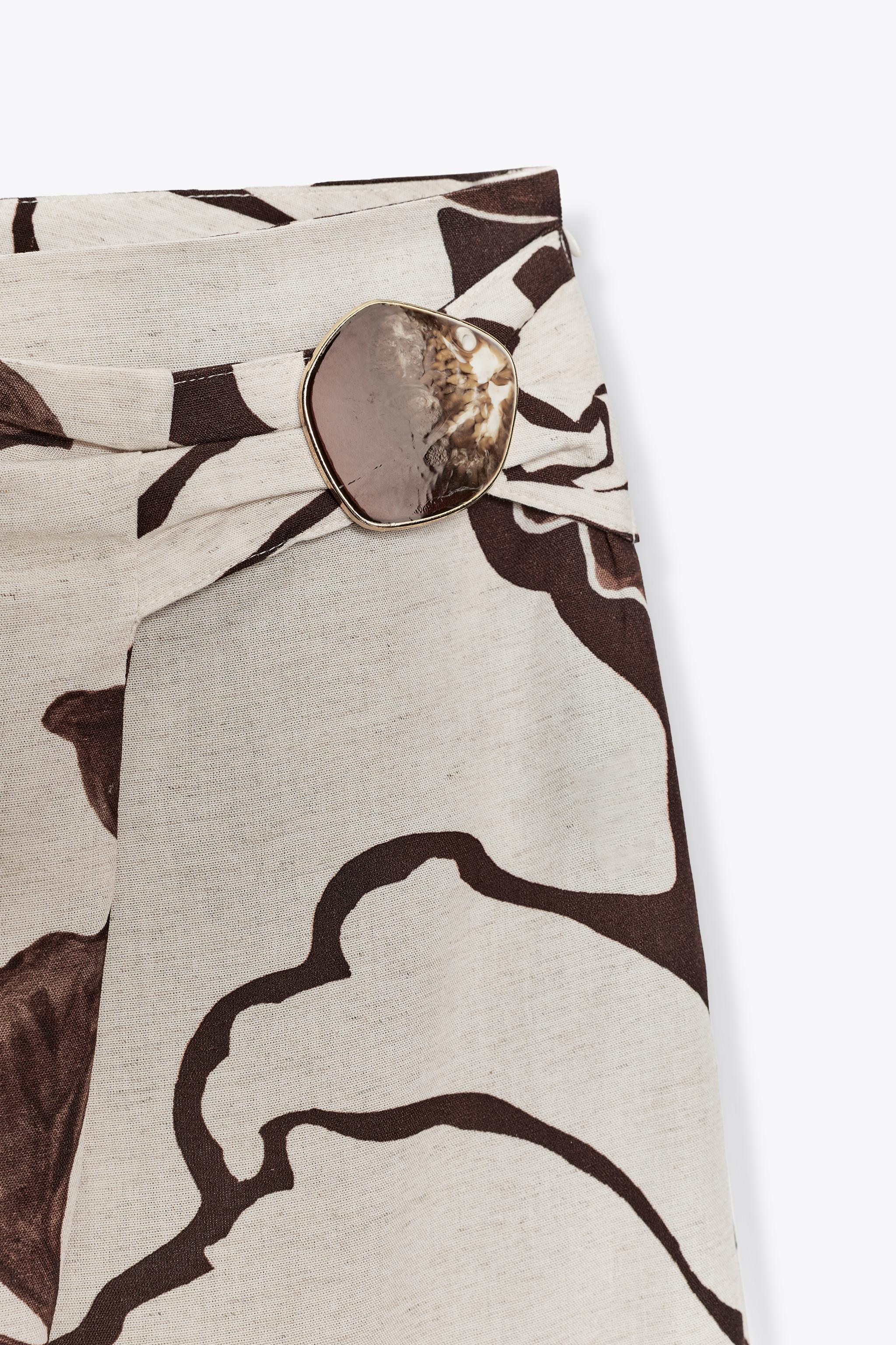 FLORAL PRINT WRAP PANTS