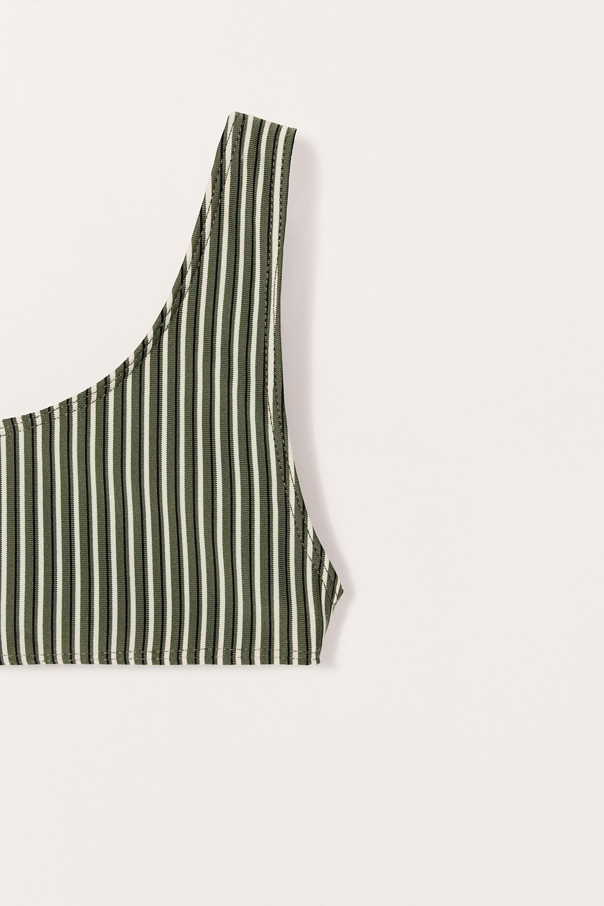 STRIPED HIGH-WAISTED BIKINI TOP LIMITED EDITION