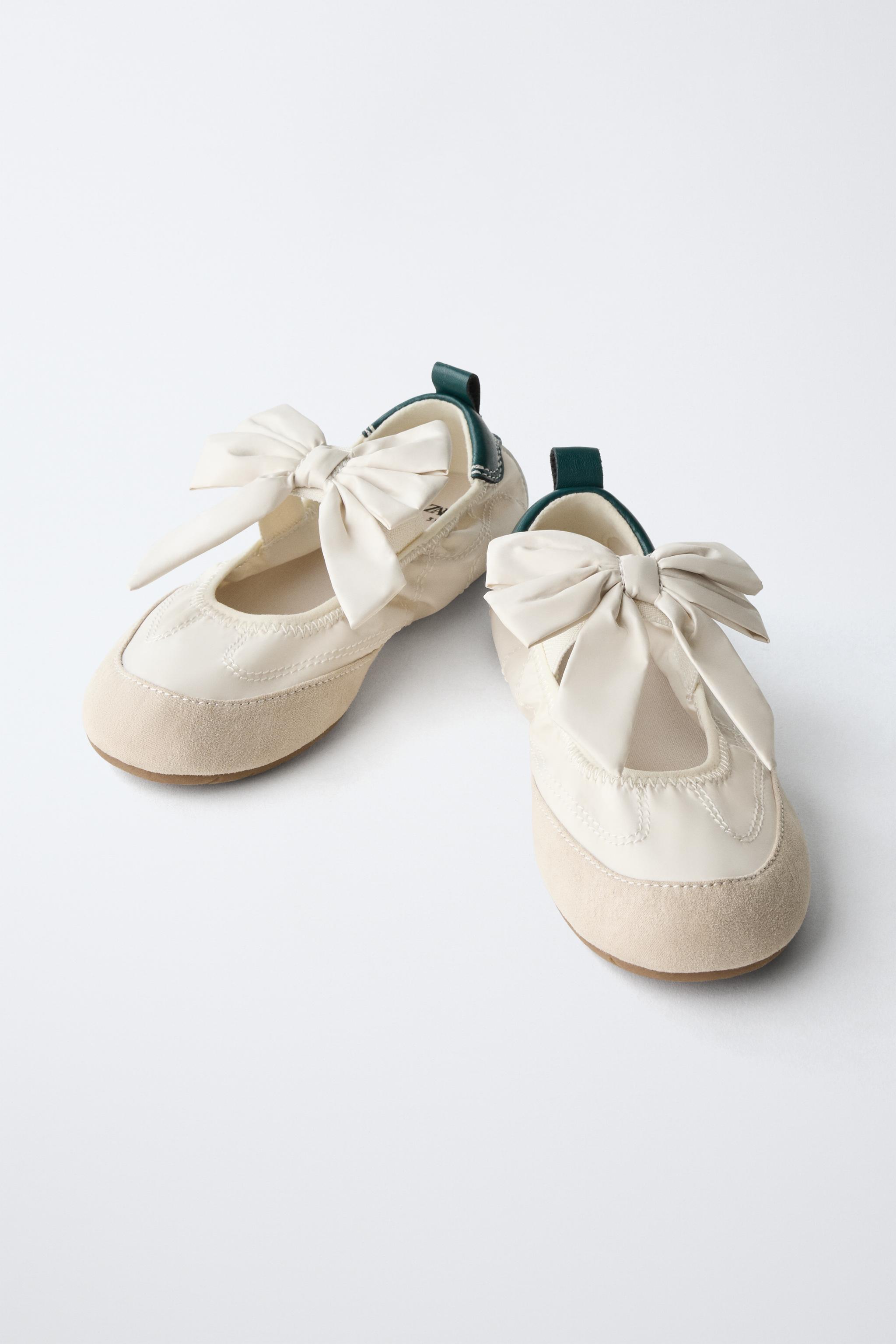 SPORTY BALLET FLATS WITH BOW