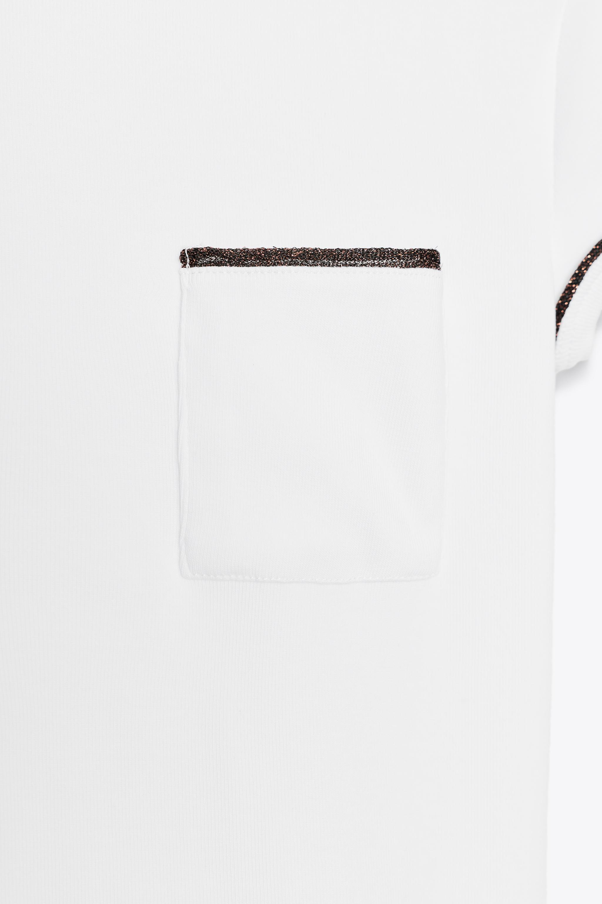 T-SHIRT WITH METALLIC THREAD TRIM