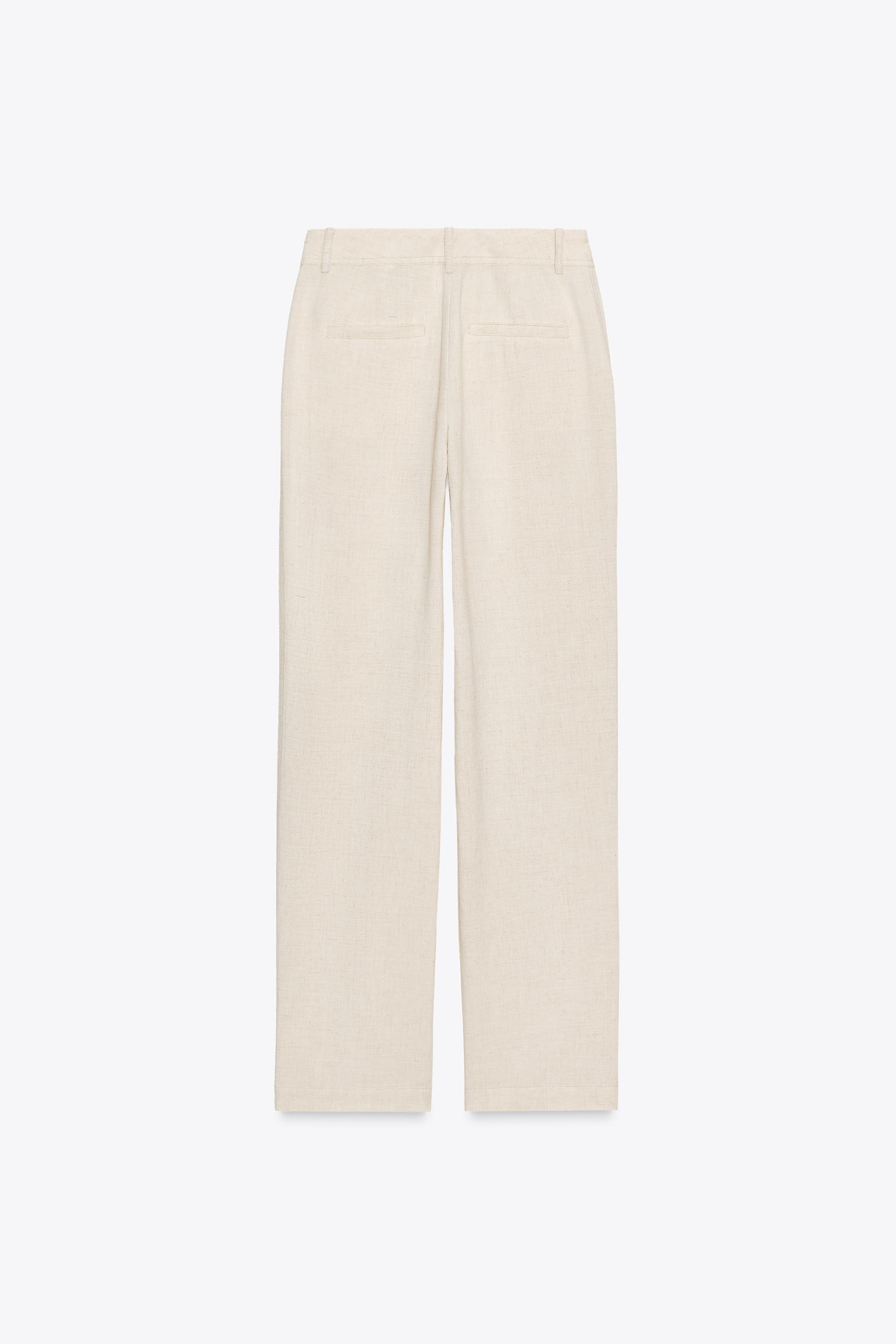 STRAIGHT LEG LINEN PANTS