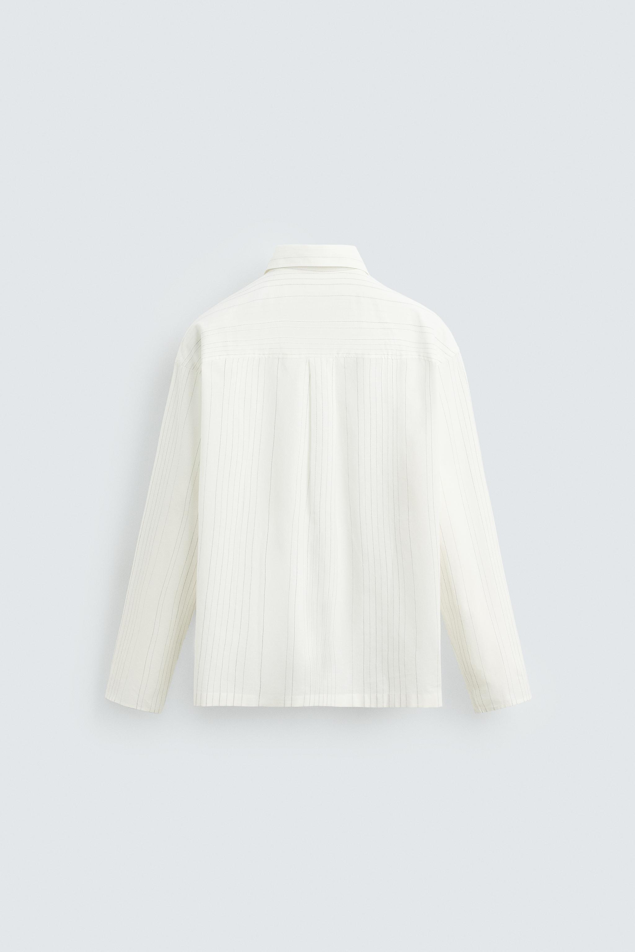 TEXTURED WEAVE STRIPED SHIRT