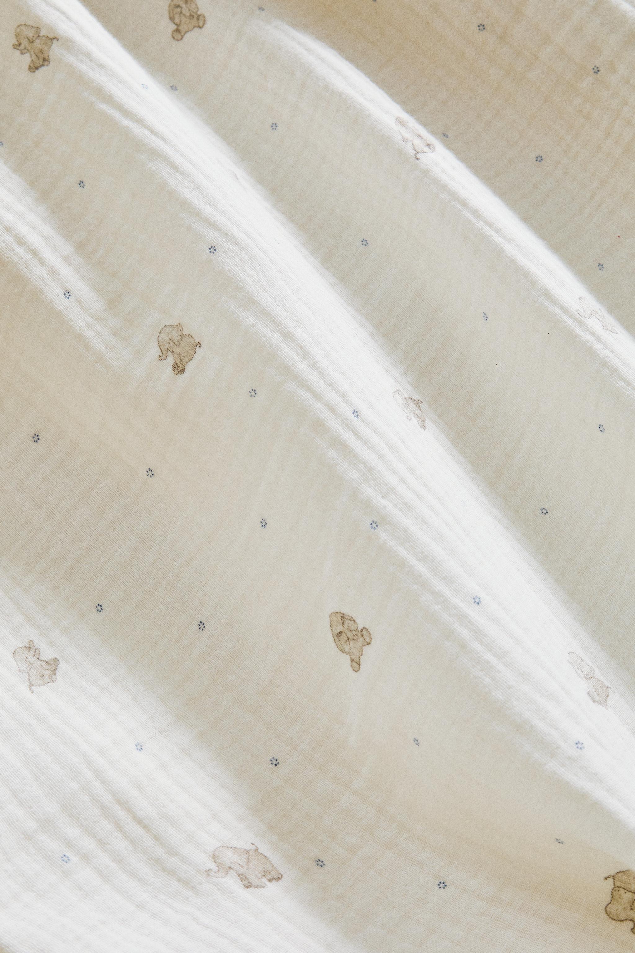 CHILDREN'S MUSLIN DUVET COVER WITH ELEPHANTS