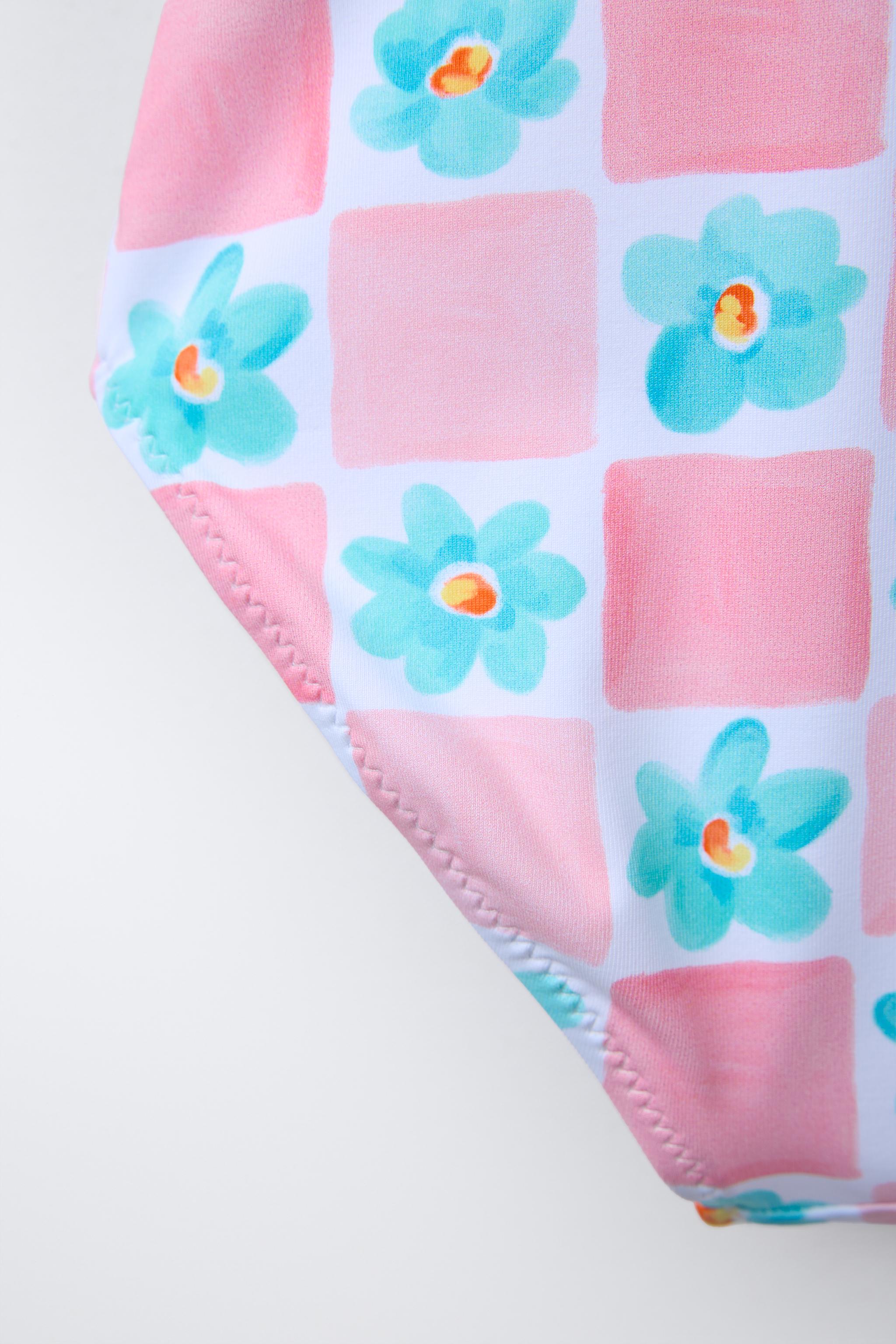 1-6 YEARS/ FLORAL SWIMSUIT