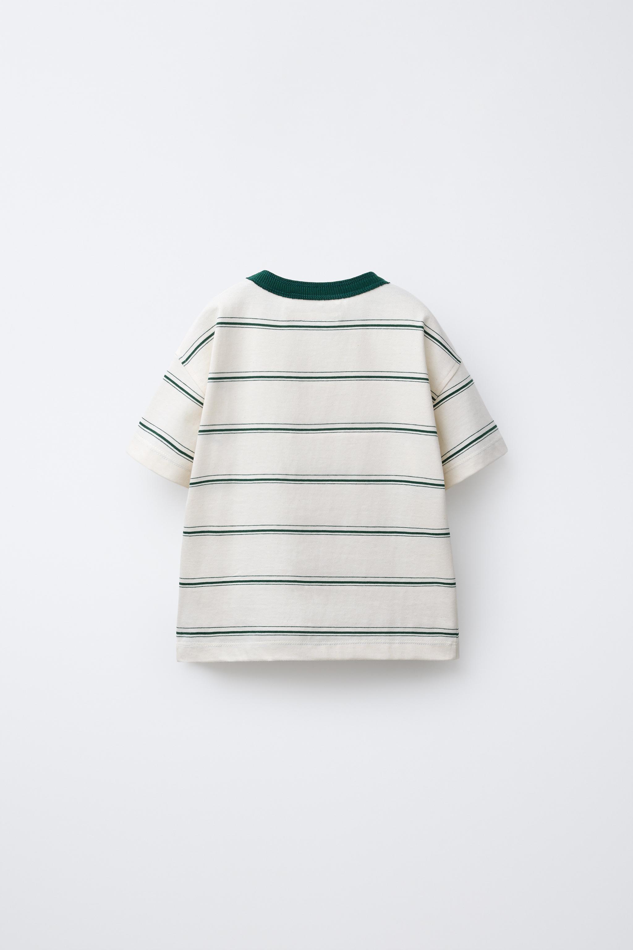 STRIPED PATCH T-SHIRT