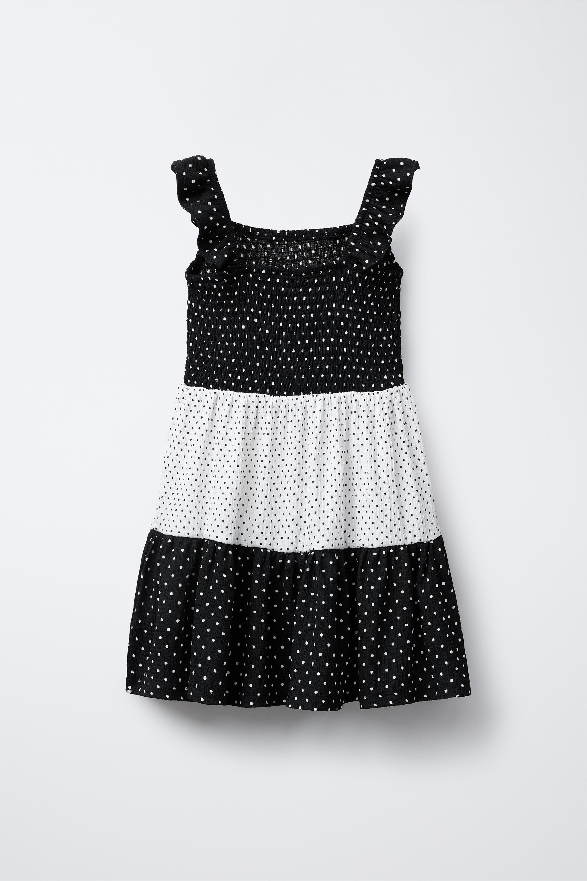POLKA DOT PLEATED DRESS