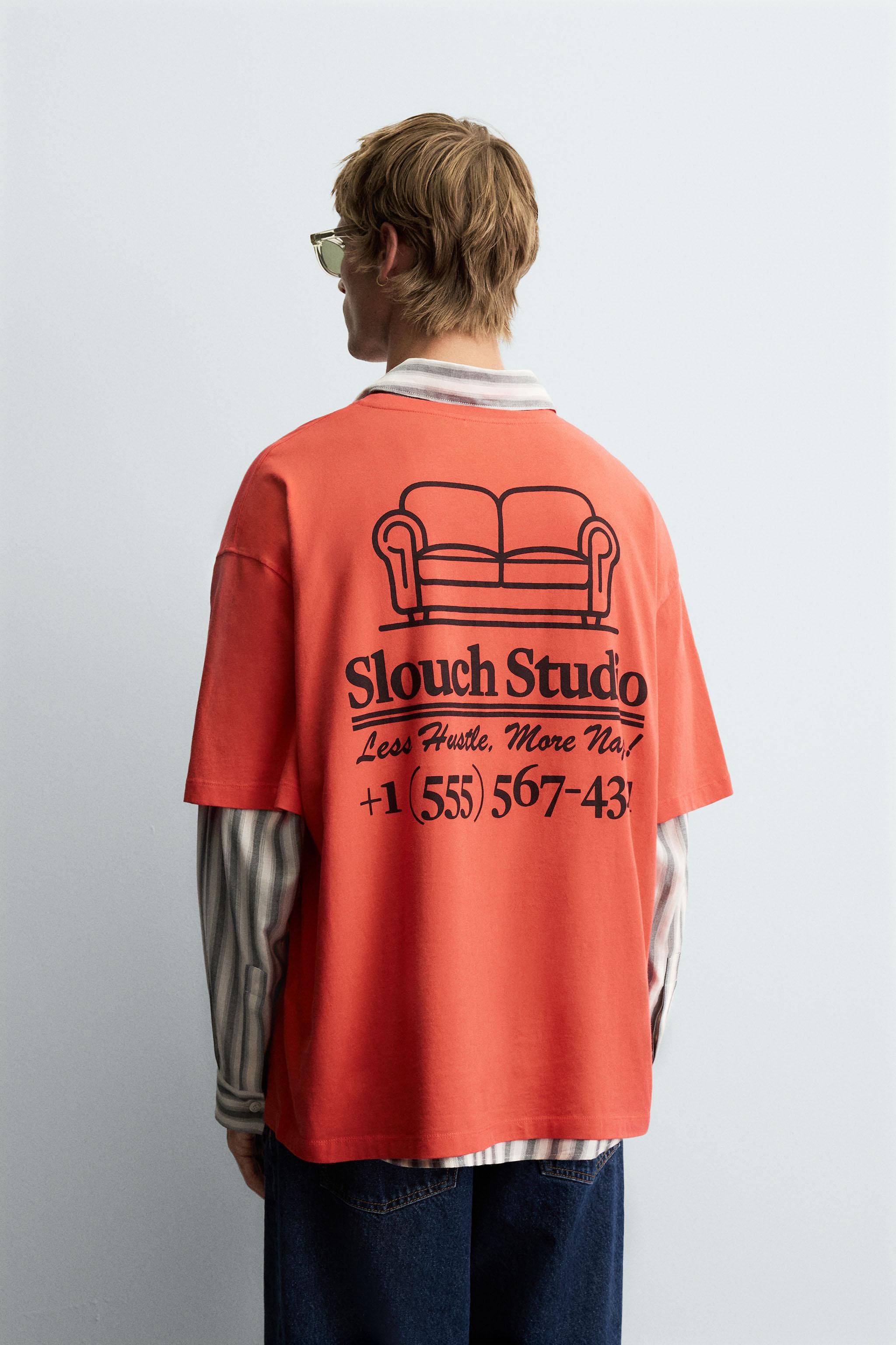 CONTRAST PRINT T-SHIRT