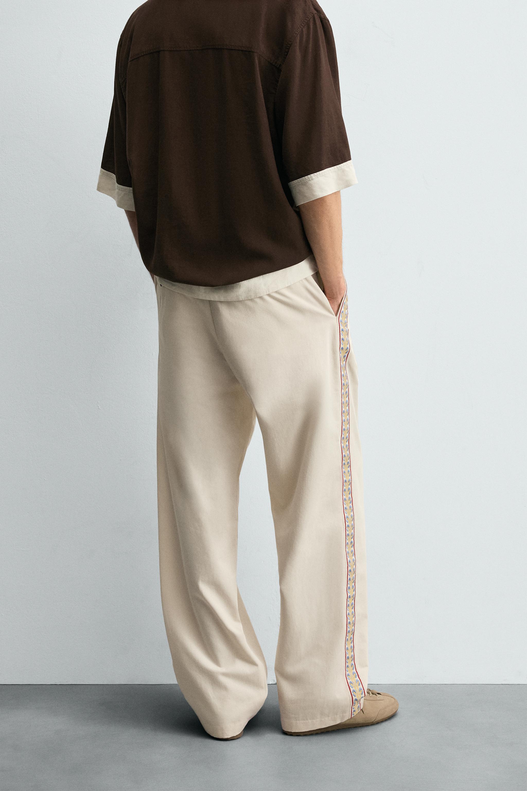 EMBROIDERED BAND PANTS