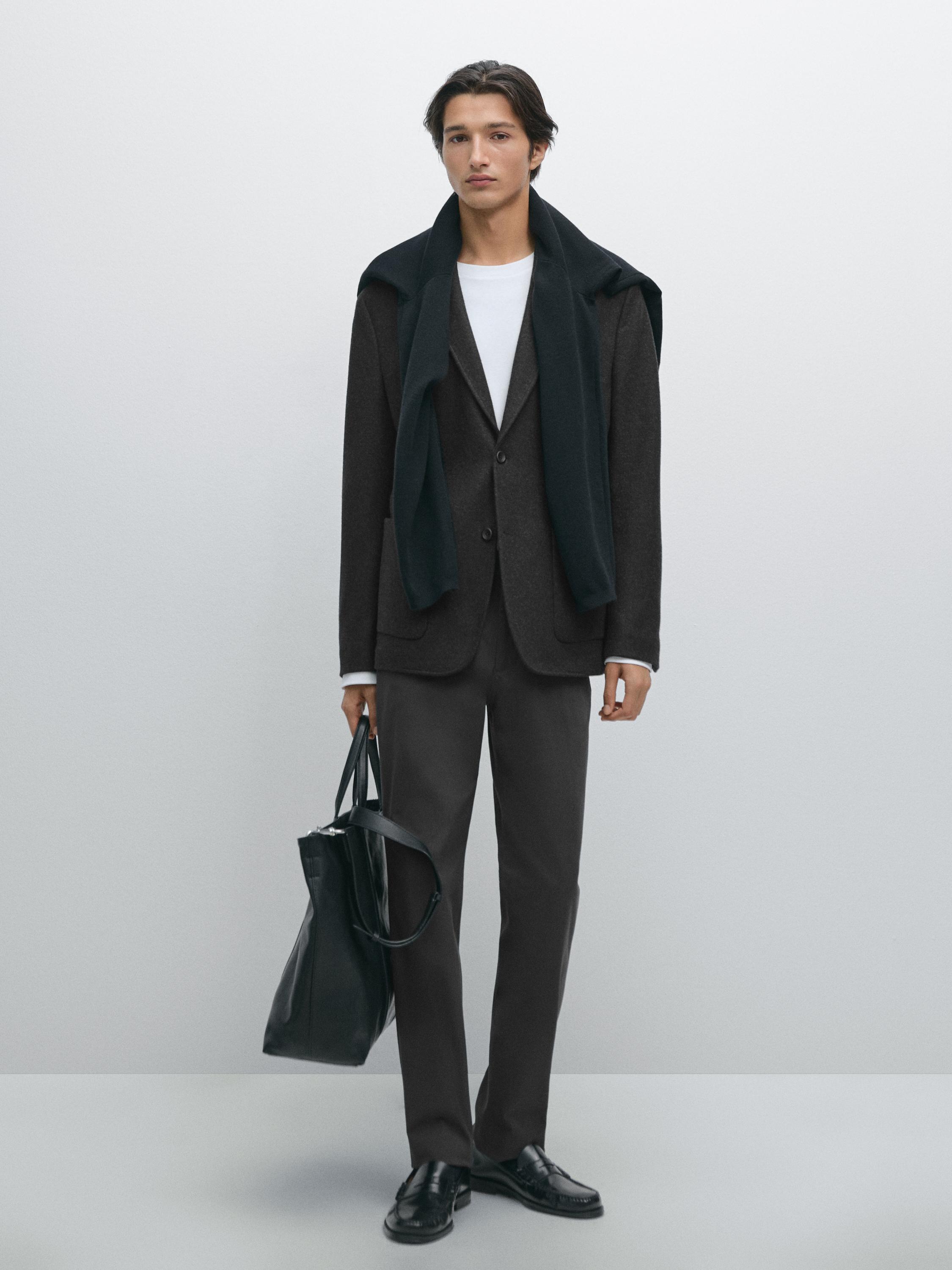 100% cotton slim fit trousers