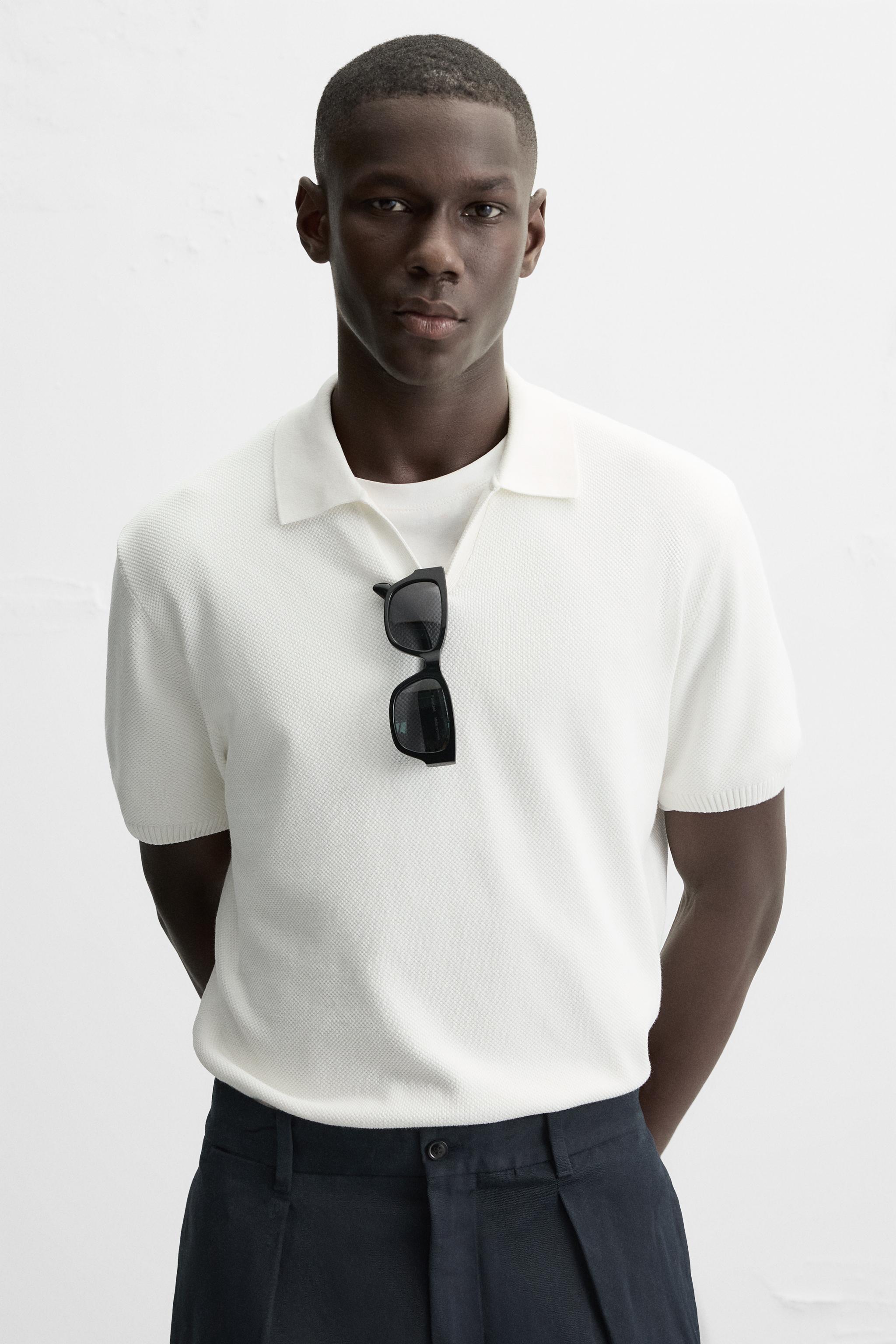 TEXTURED KNIT POLO