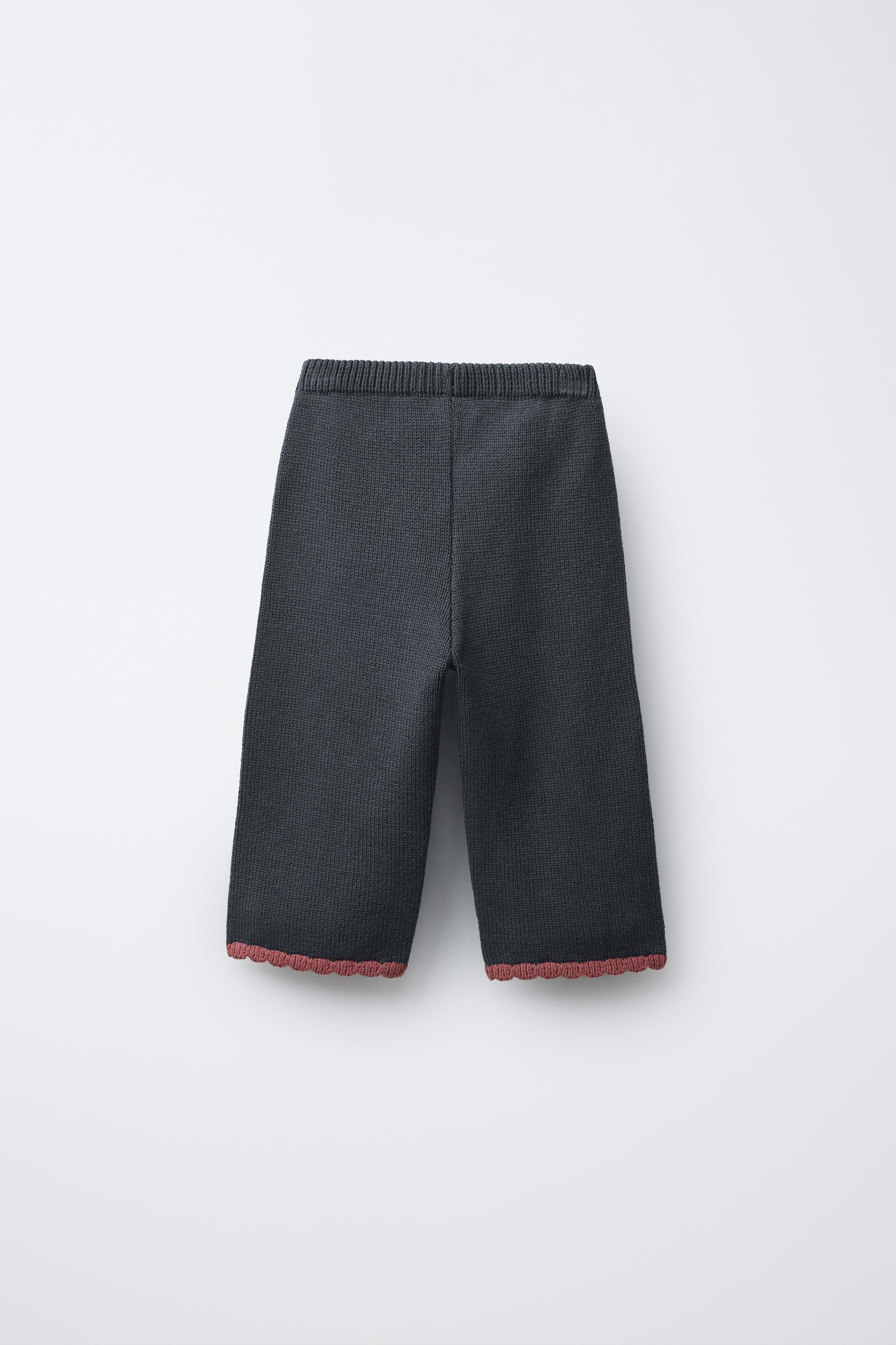 EMBROIDERED FLORAL KNIT CULOTTES