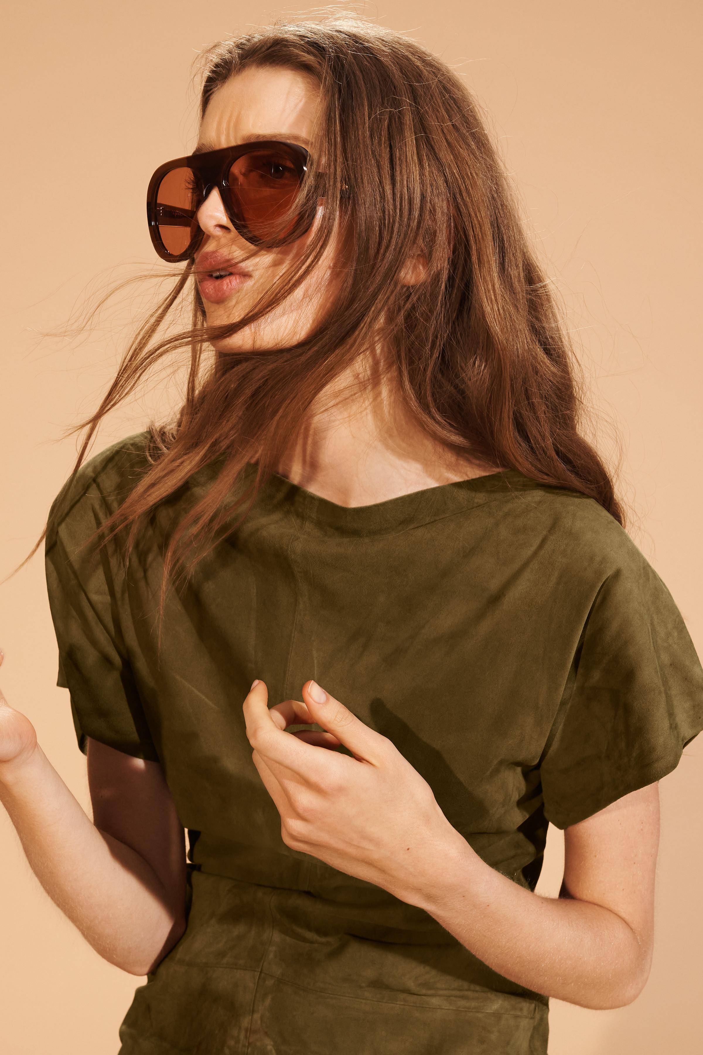 LIMITED EDITION SUEDE DRAPED DRESS