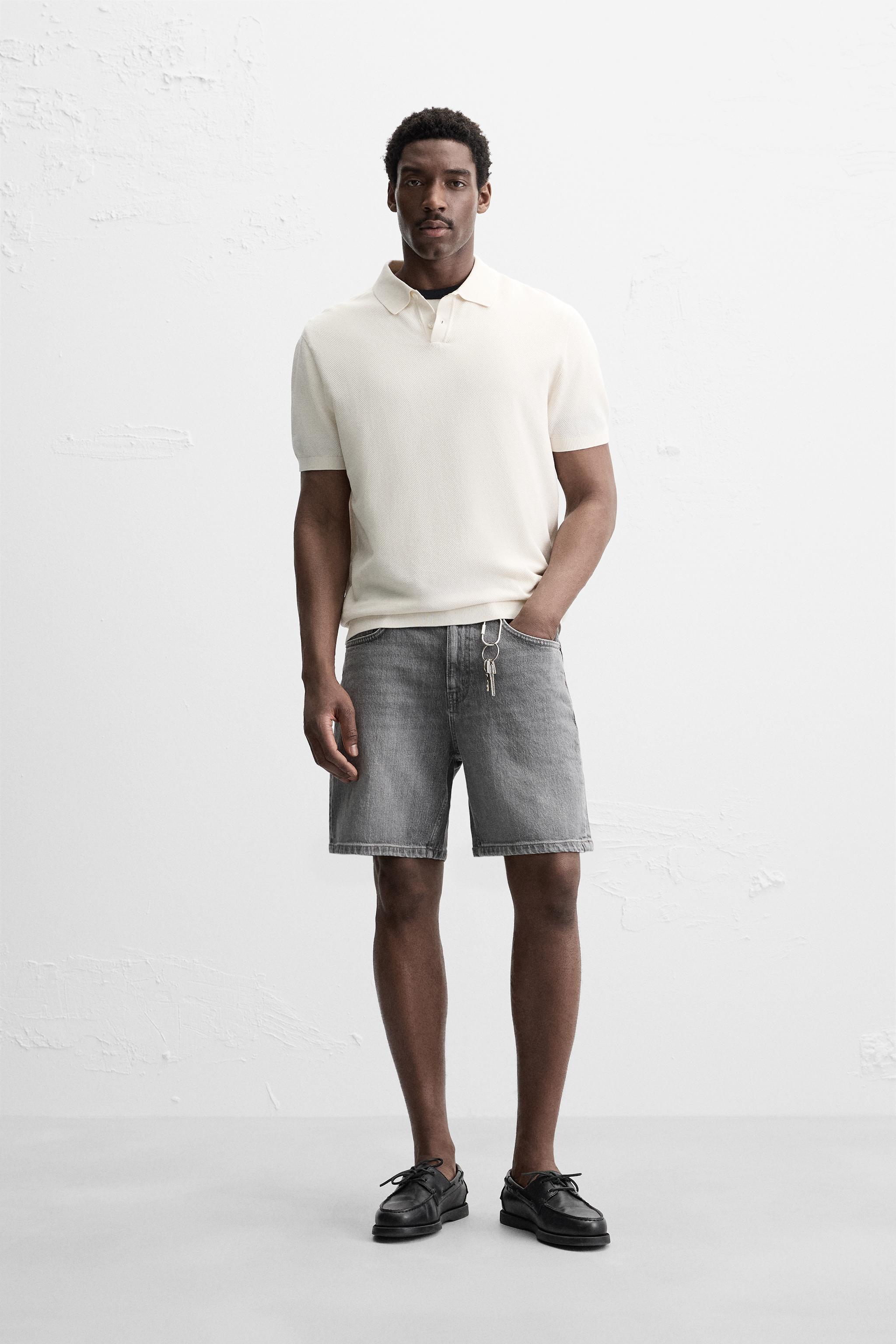 REGULAR FIT DENIM SHORTS