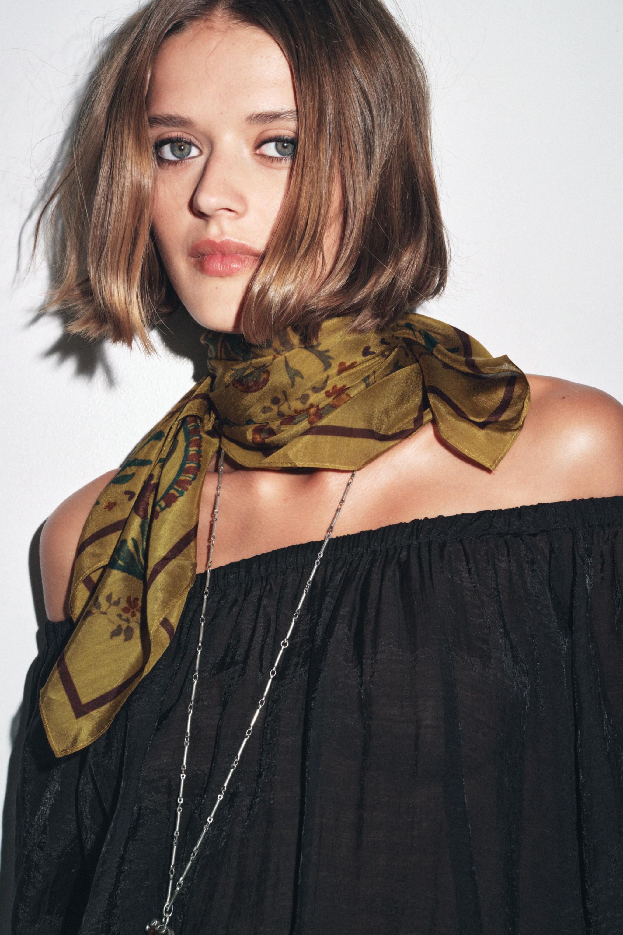 SILK BLEND PRINTED SCARF