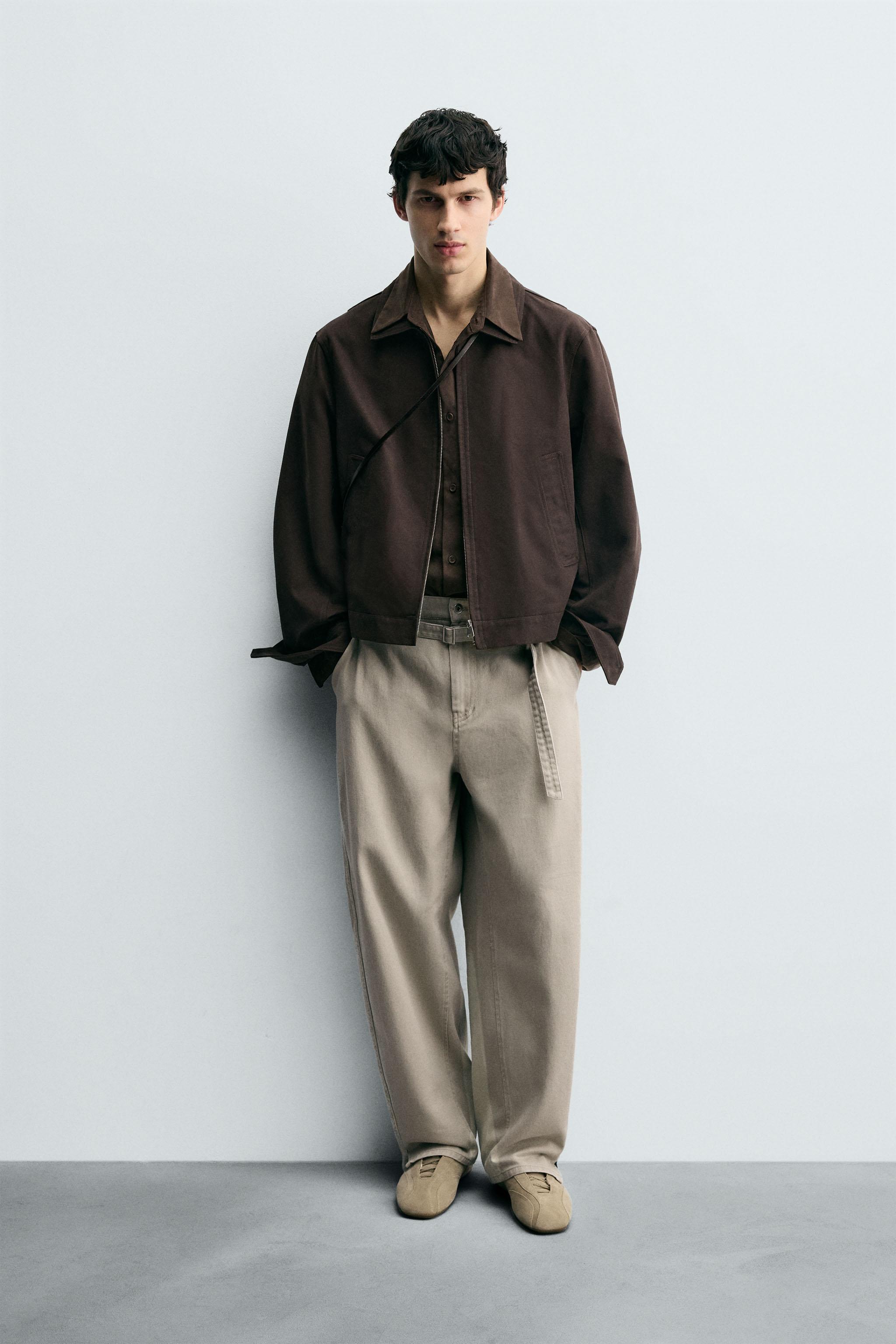 WIDE BALLOON FIT PANTS WITH BELT