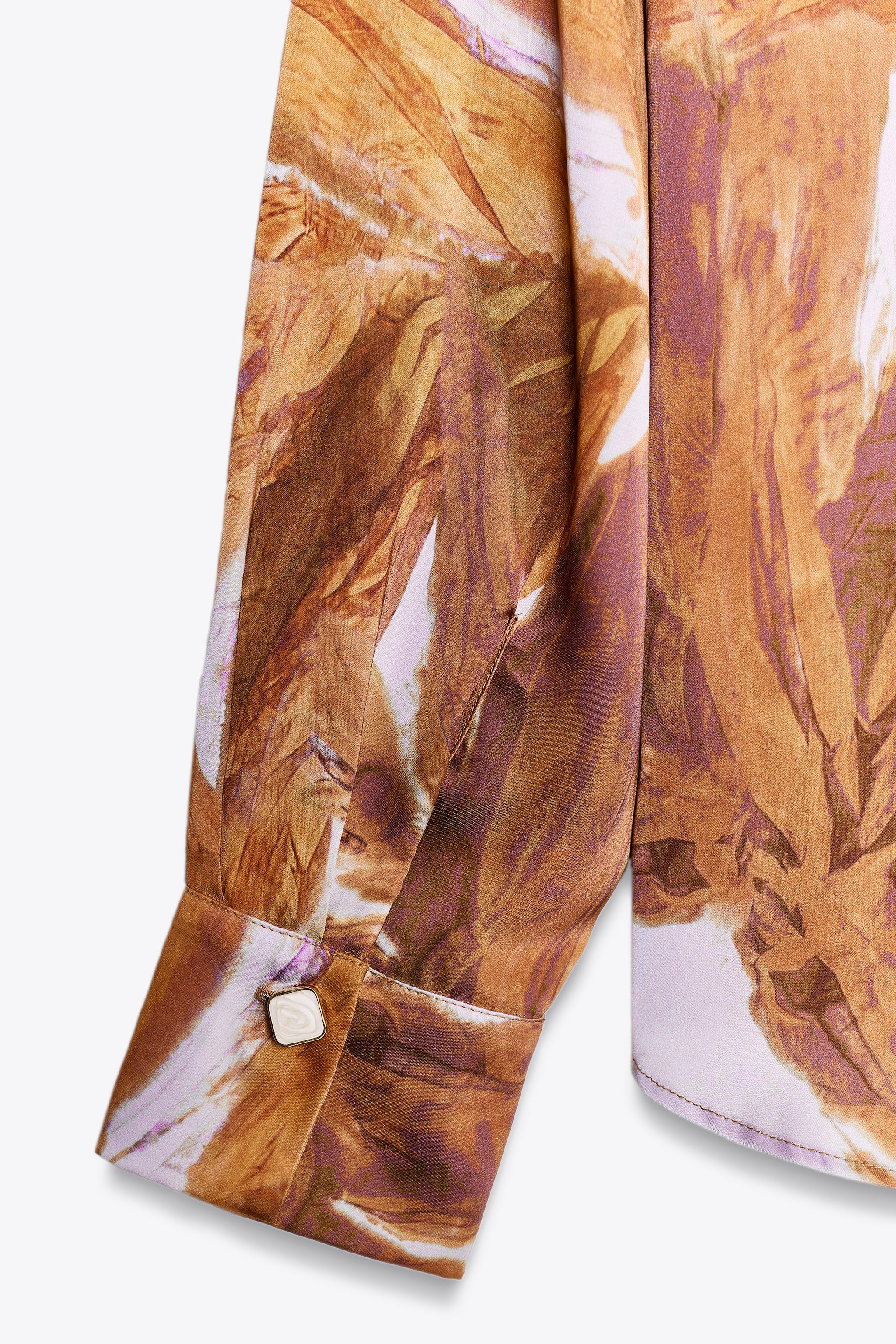 PRINTED SATIN EFFECT SHIRT