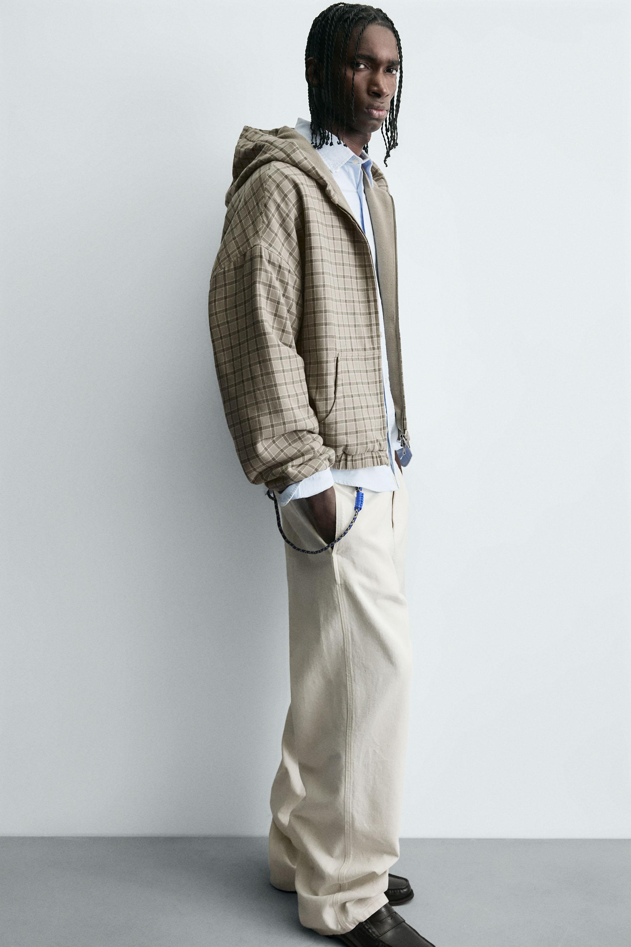 CHECKERED BOXY FIT JACKET