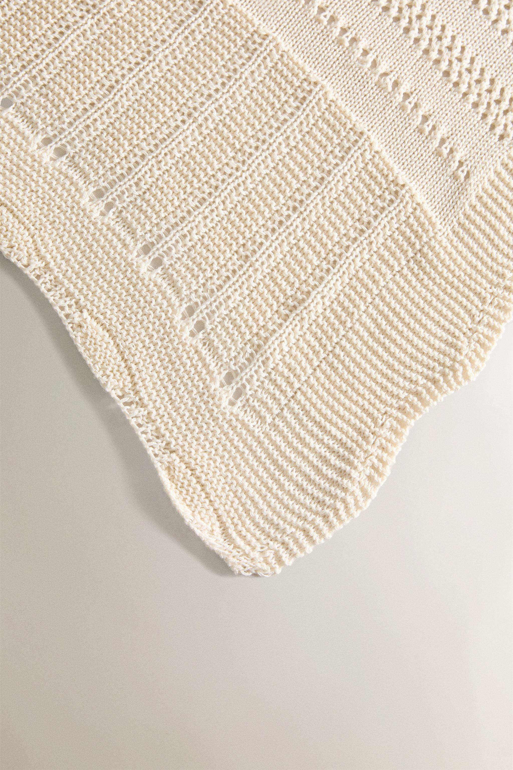 CHILDREN'S OPENWORK COTTON BLANKET