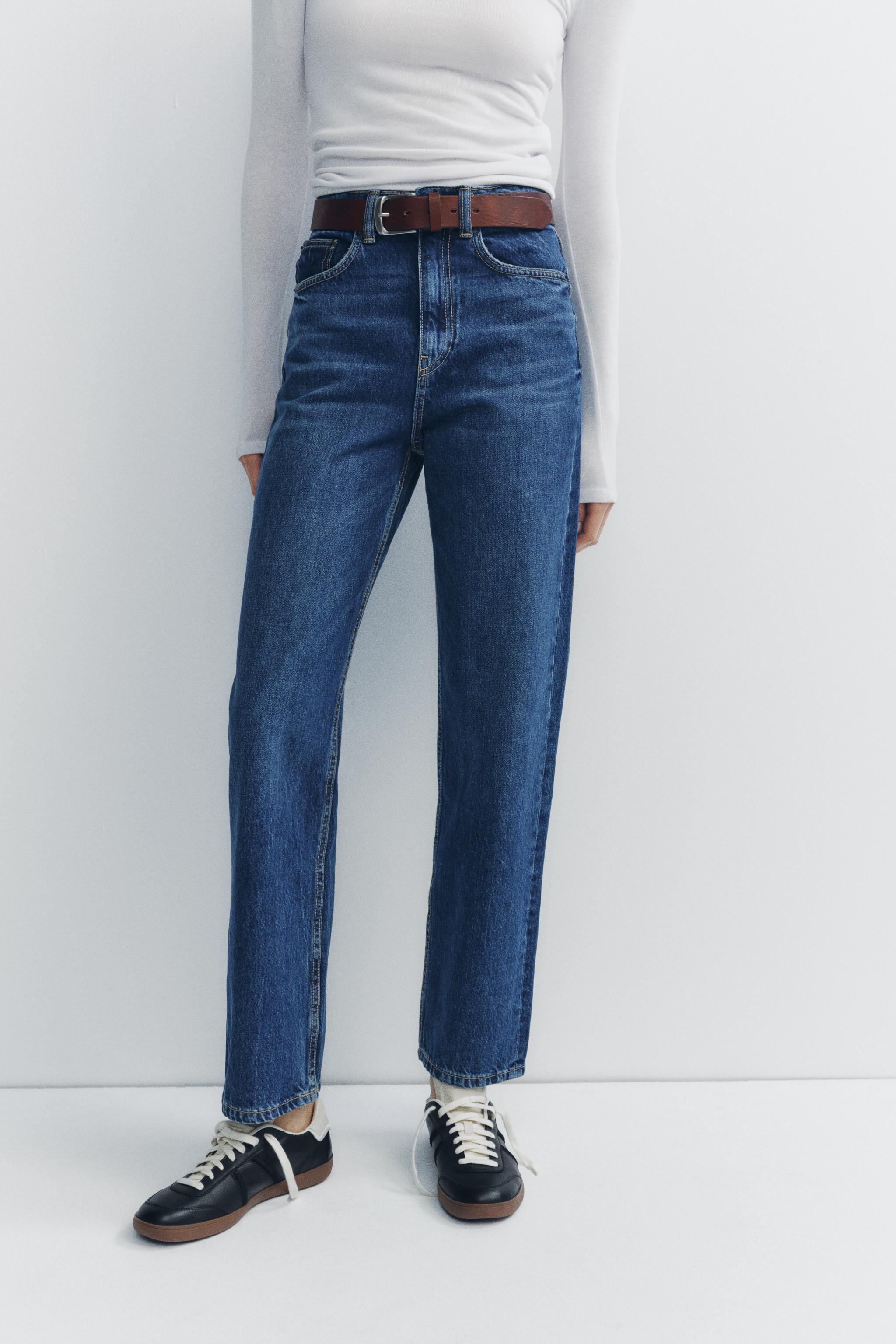 HIGH-WAISTED TRF MOM FIT JEANS