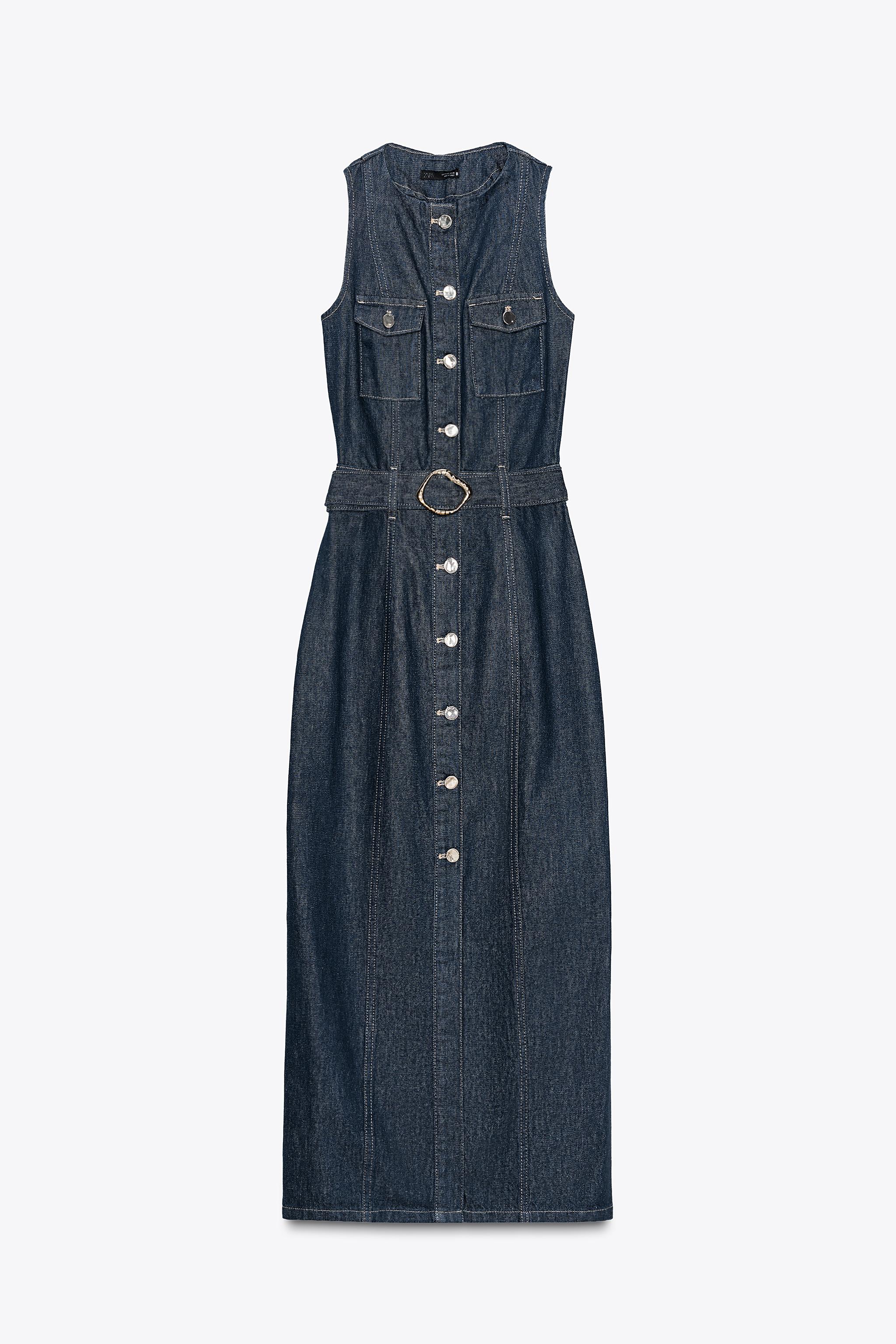 Z1975 BELTED DENIM DRESS