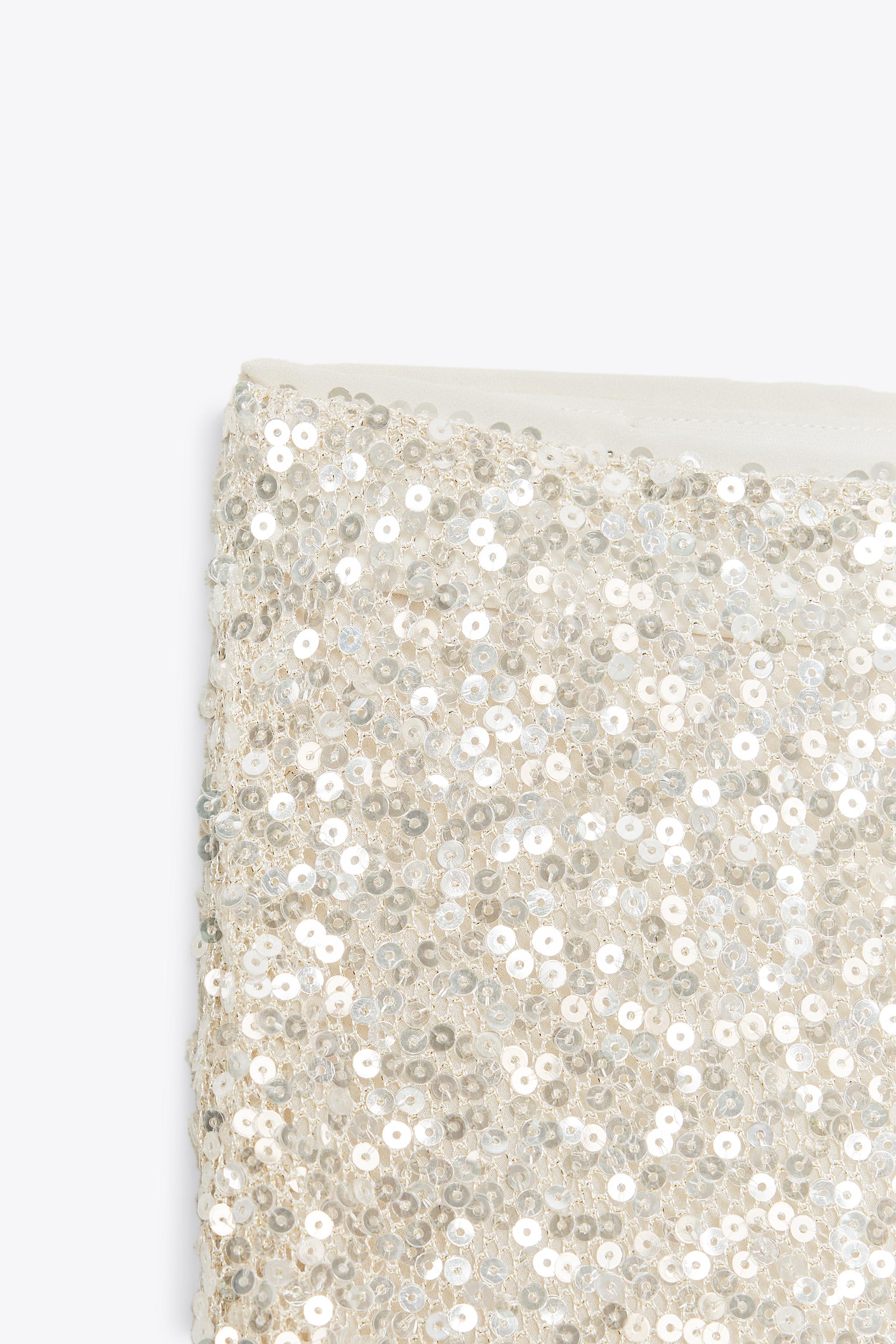 SEQUINED MIDI SKIRT