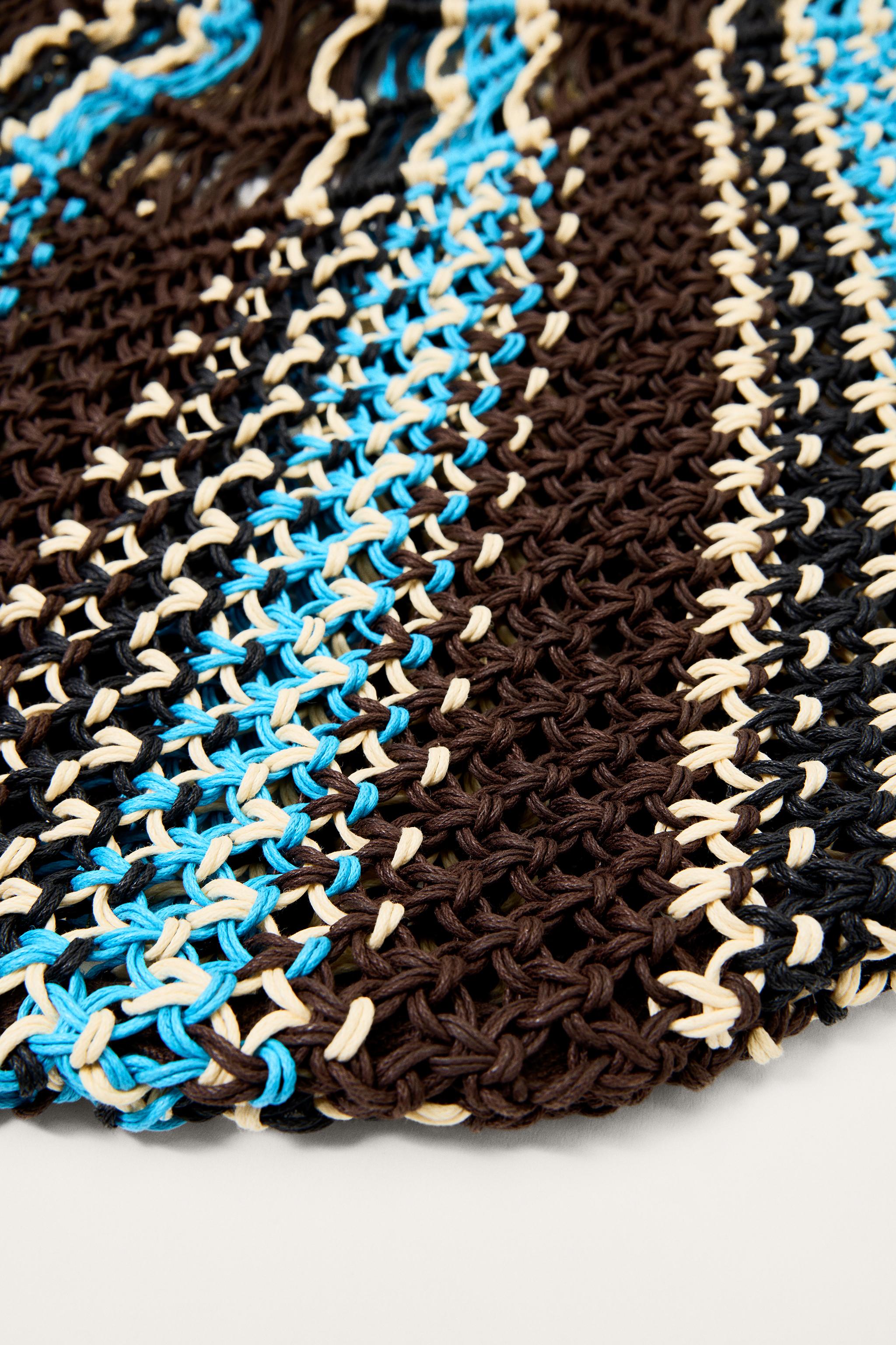 LIMITED EDITION STRIPED WOVEN MAXI BUCKET BAG