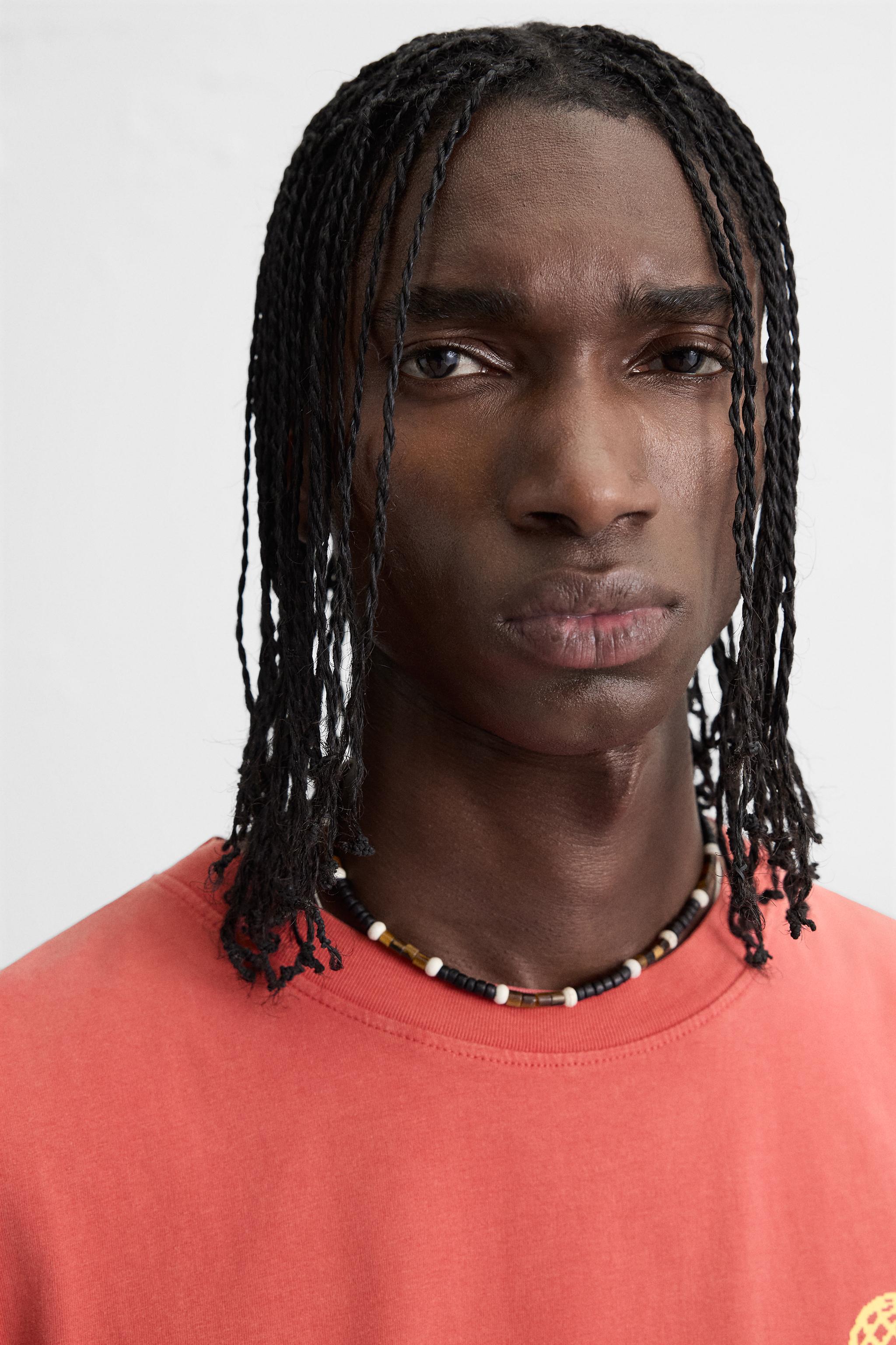 CONTRAST PRINT KNIT TANK TOP