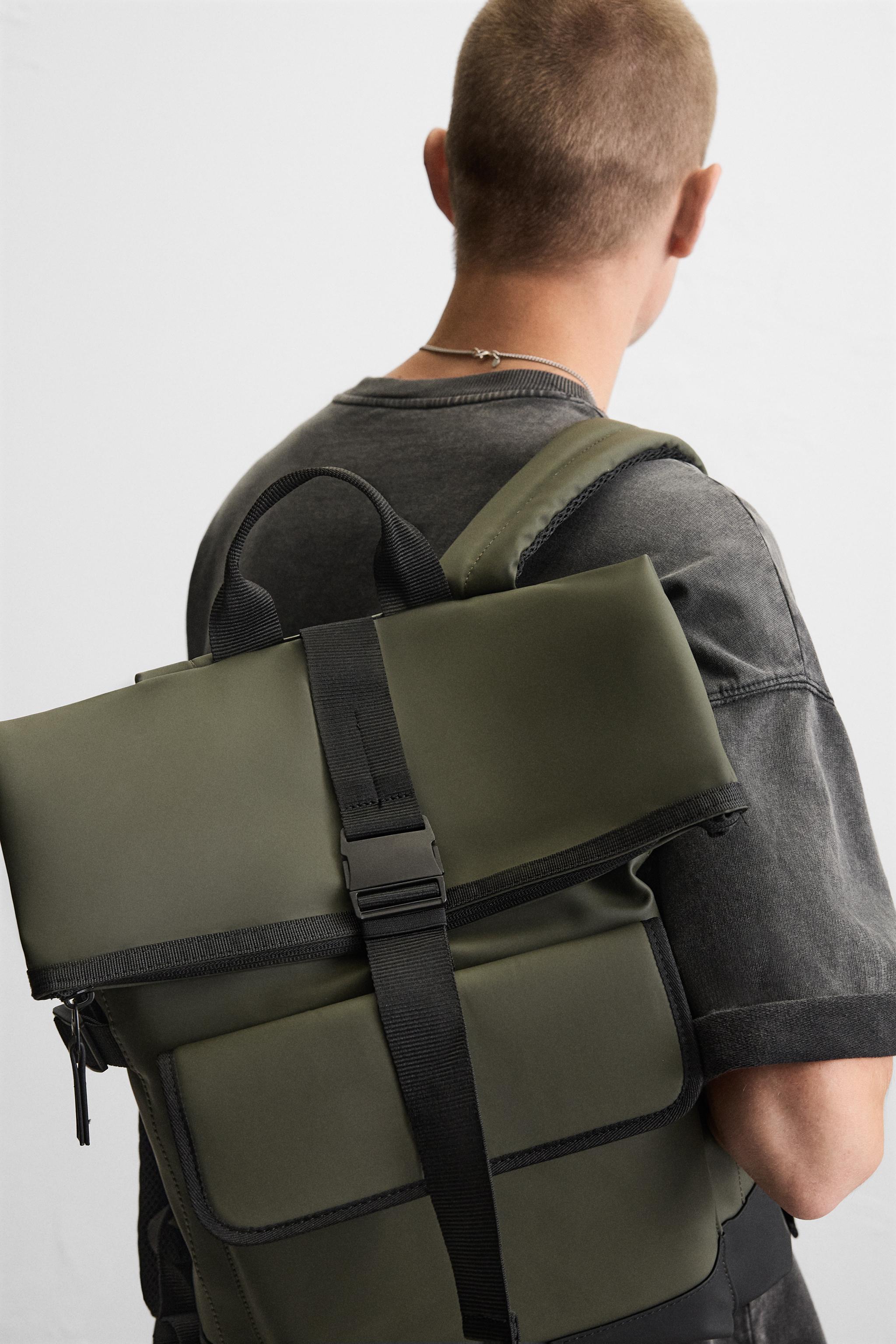 RUBBERIZED FLAP BACKPACK