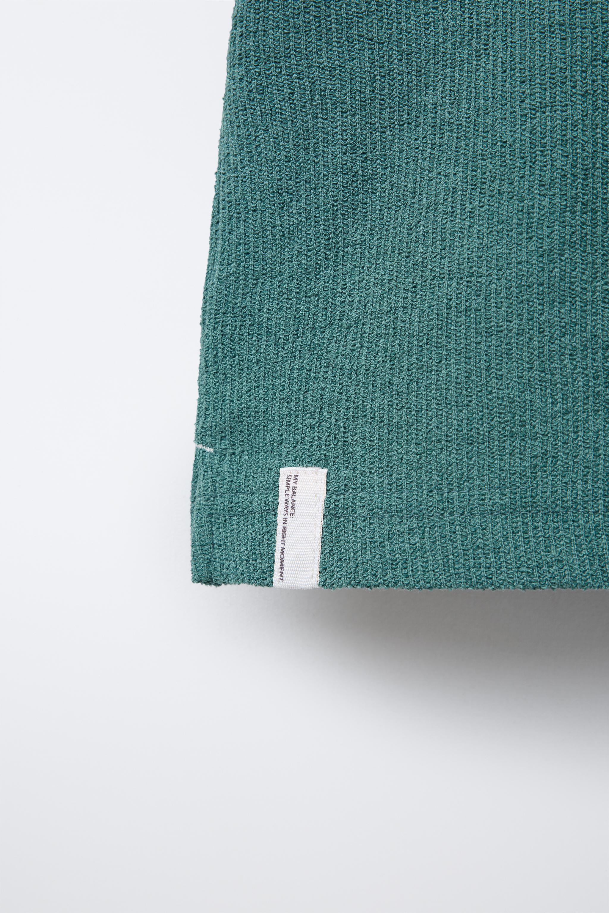 RUSTIC TOWEL EFFECT BOWLING SHIRT