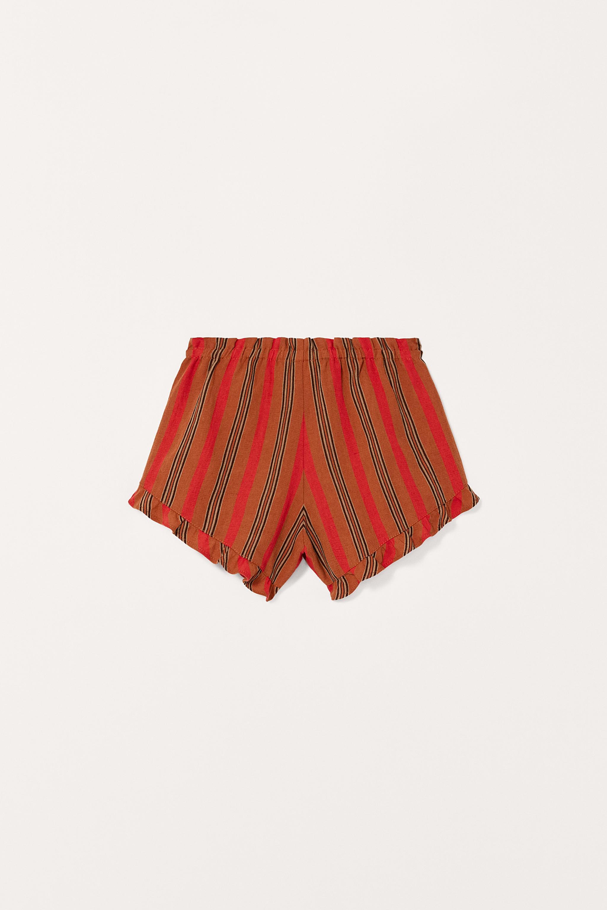 STRIPED RUFFLED SHORTS LIMITED EDITION