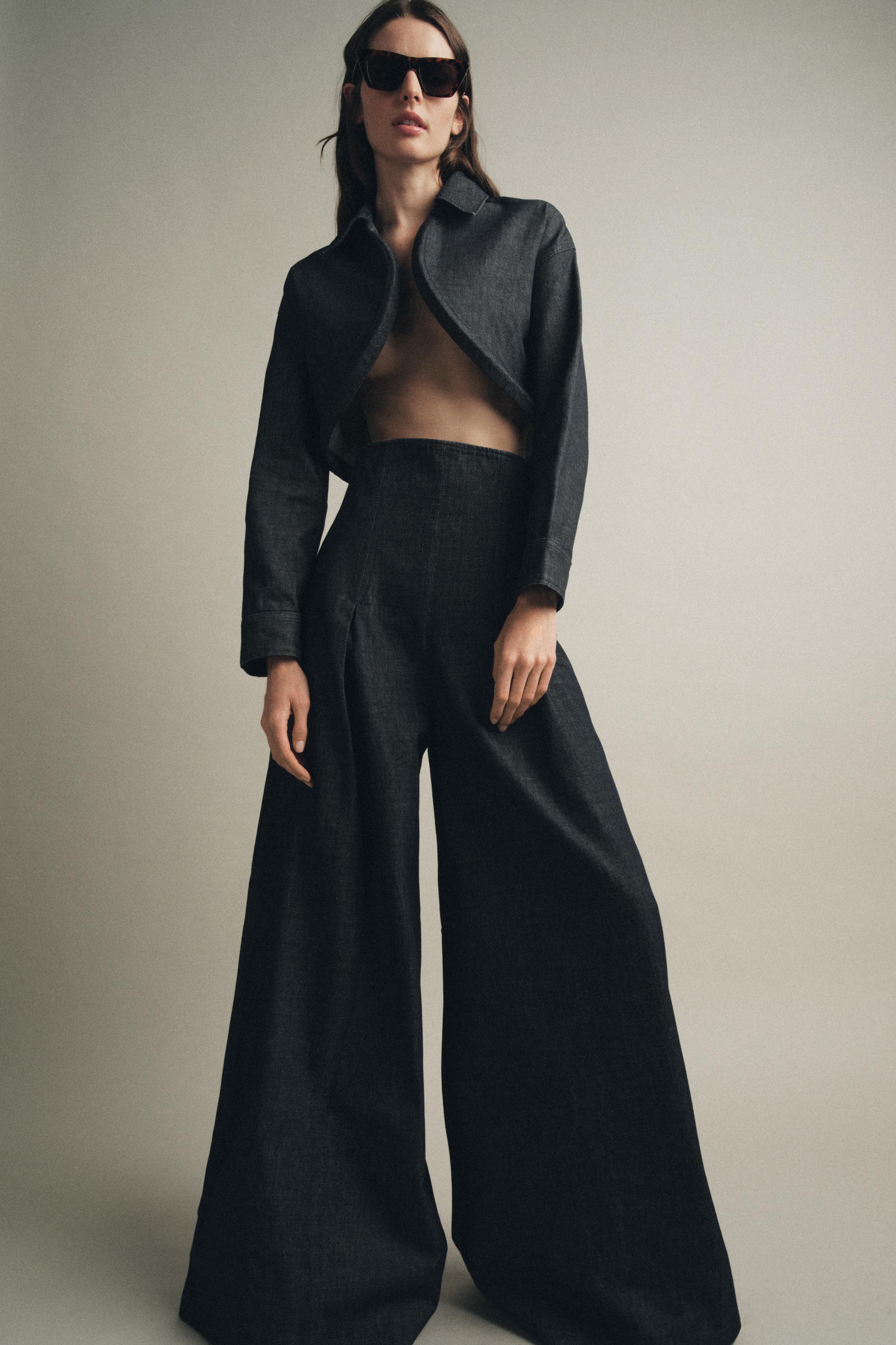 ZW COLLECTION DENIM BOLERO JACKET