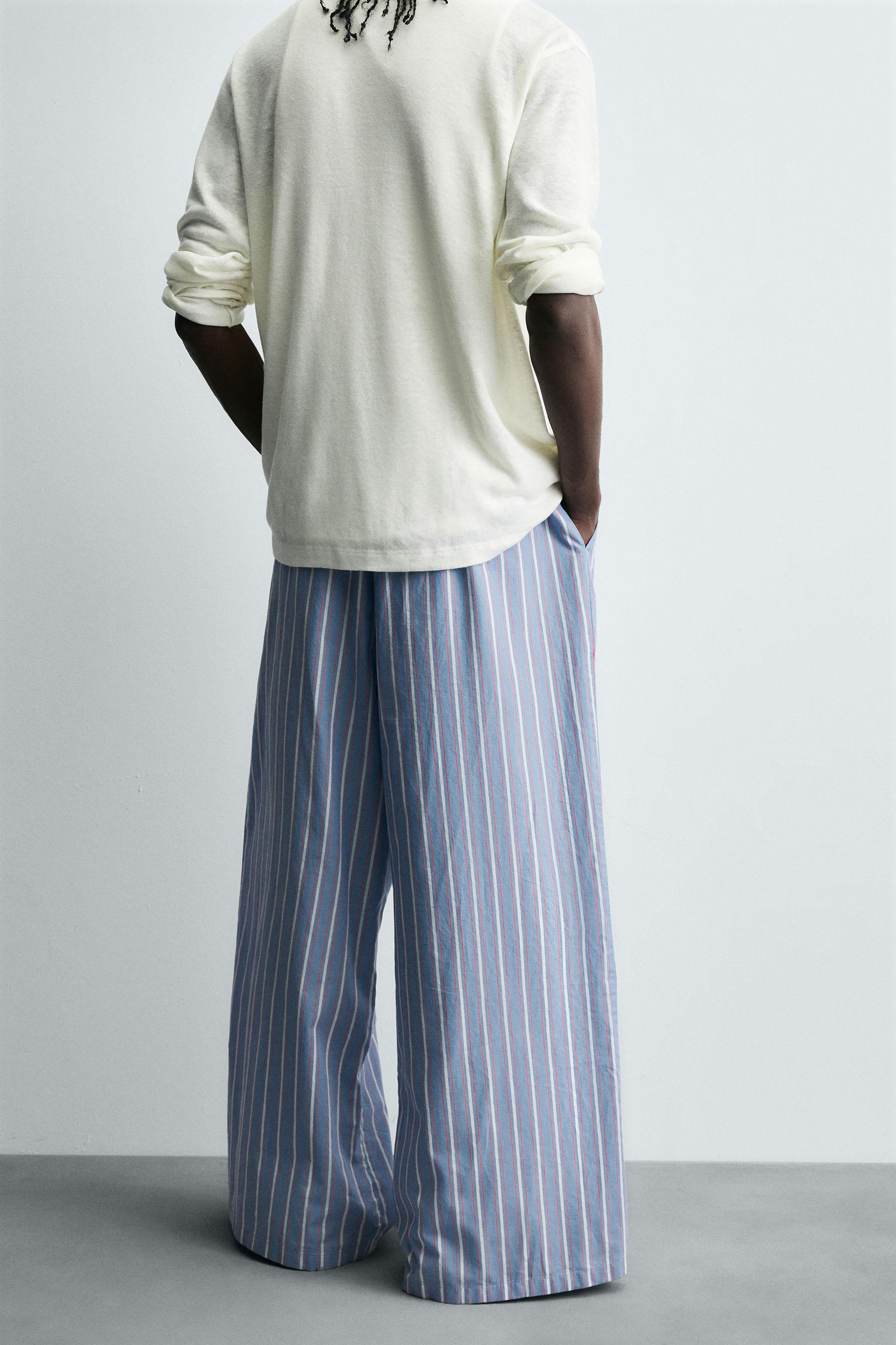 STRIPED OVERSIZED FIT PANTS
