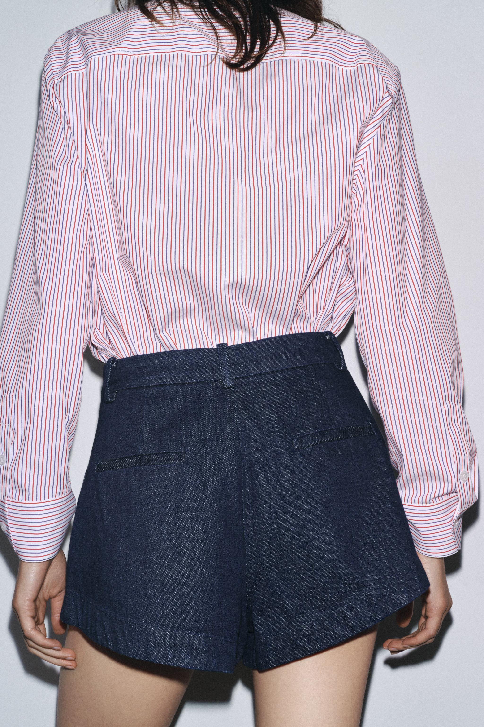 STRIPED POPLIN SHIRT ZW COLLECTION