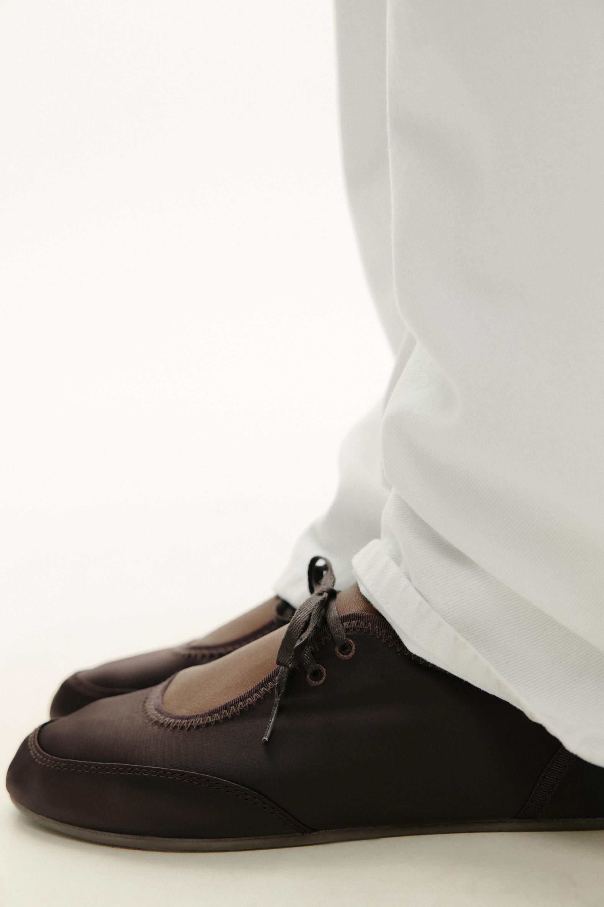 SPORTY BALLET FLATS WITH BOW