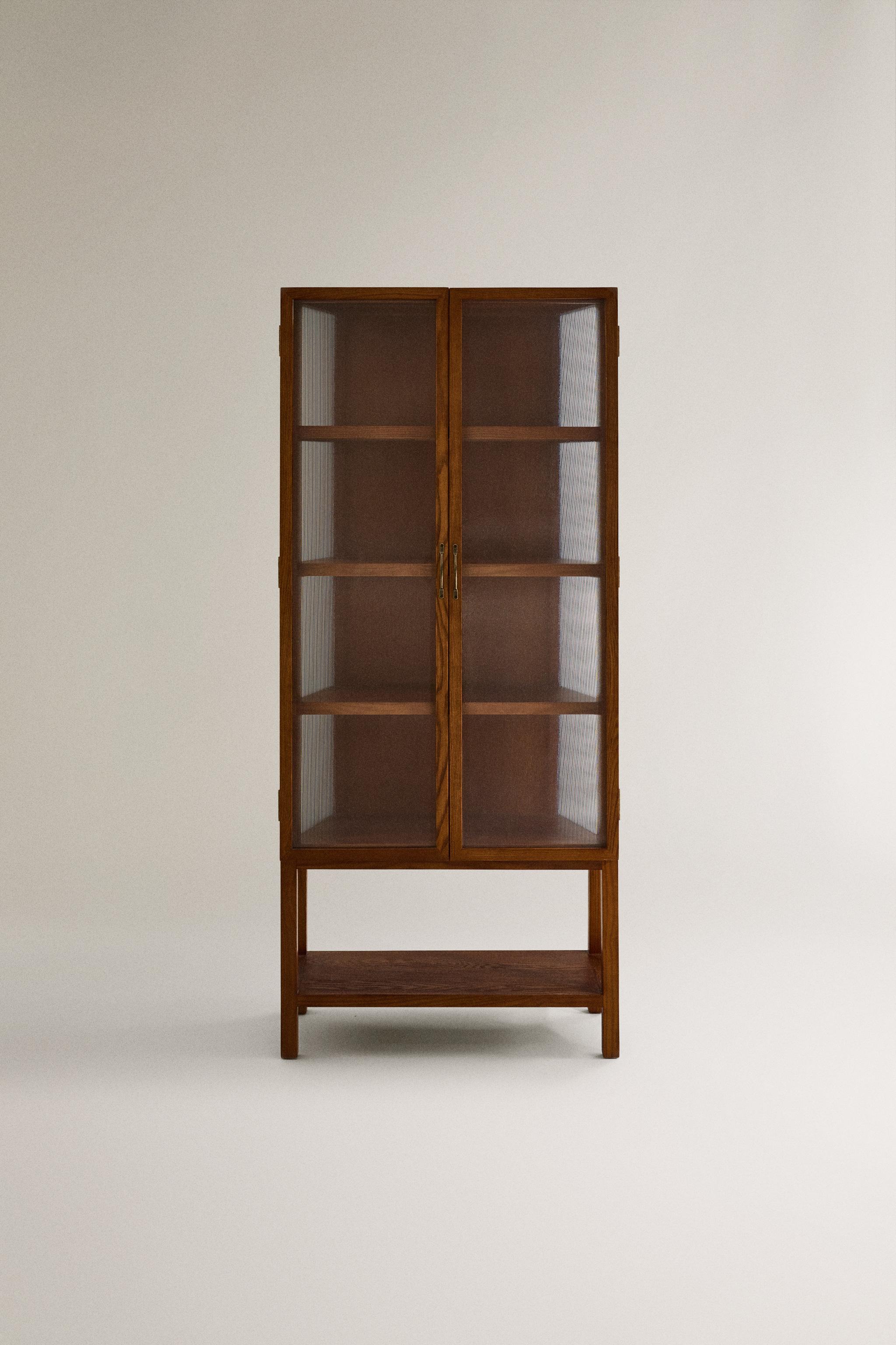 ASH WOOD SIDEBOARD WITH GLASS DOORS