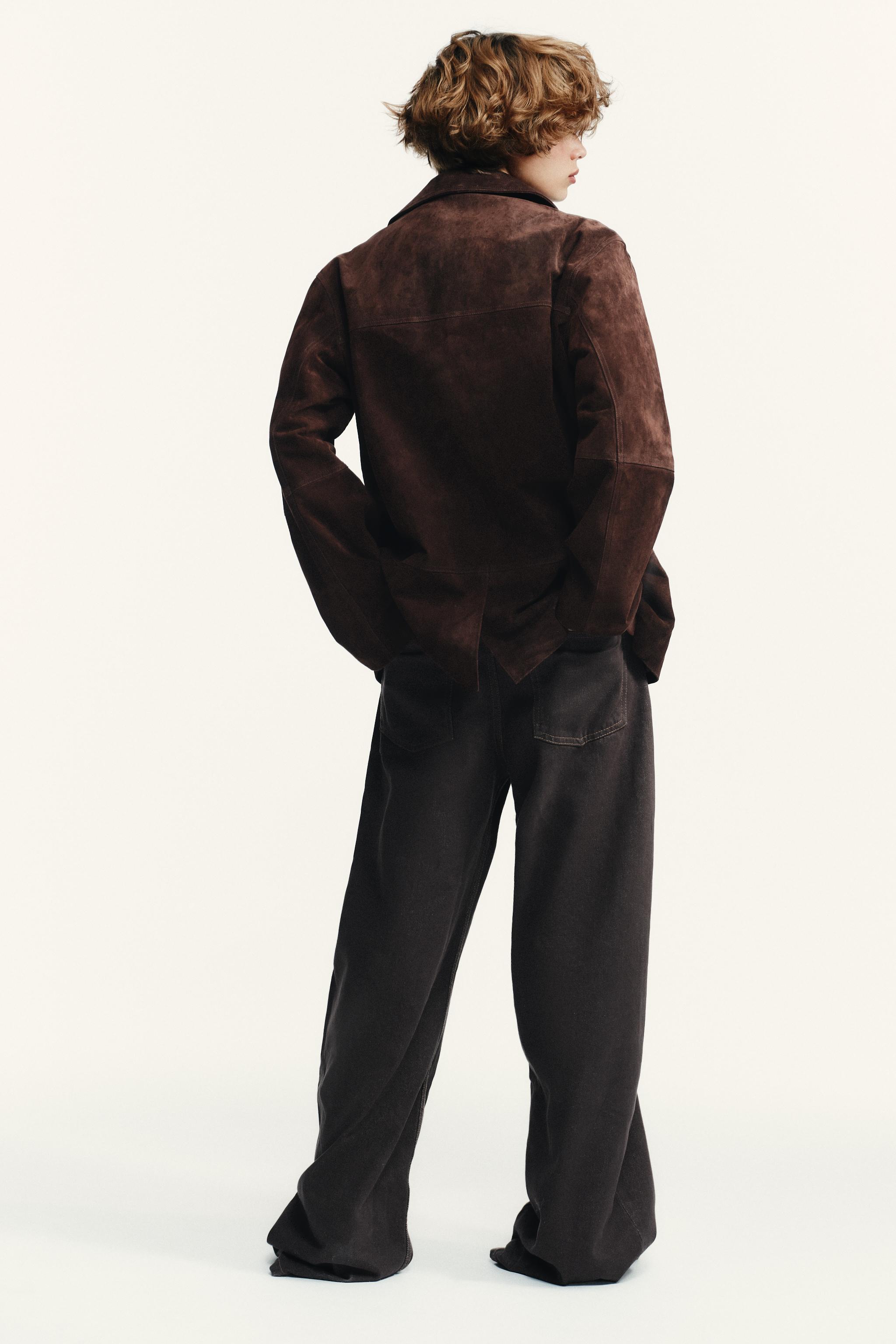 OVERSIZED SUEDE LEATHER BLAZER