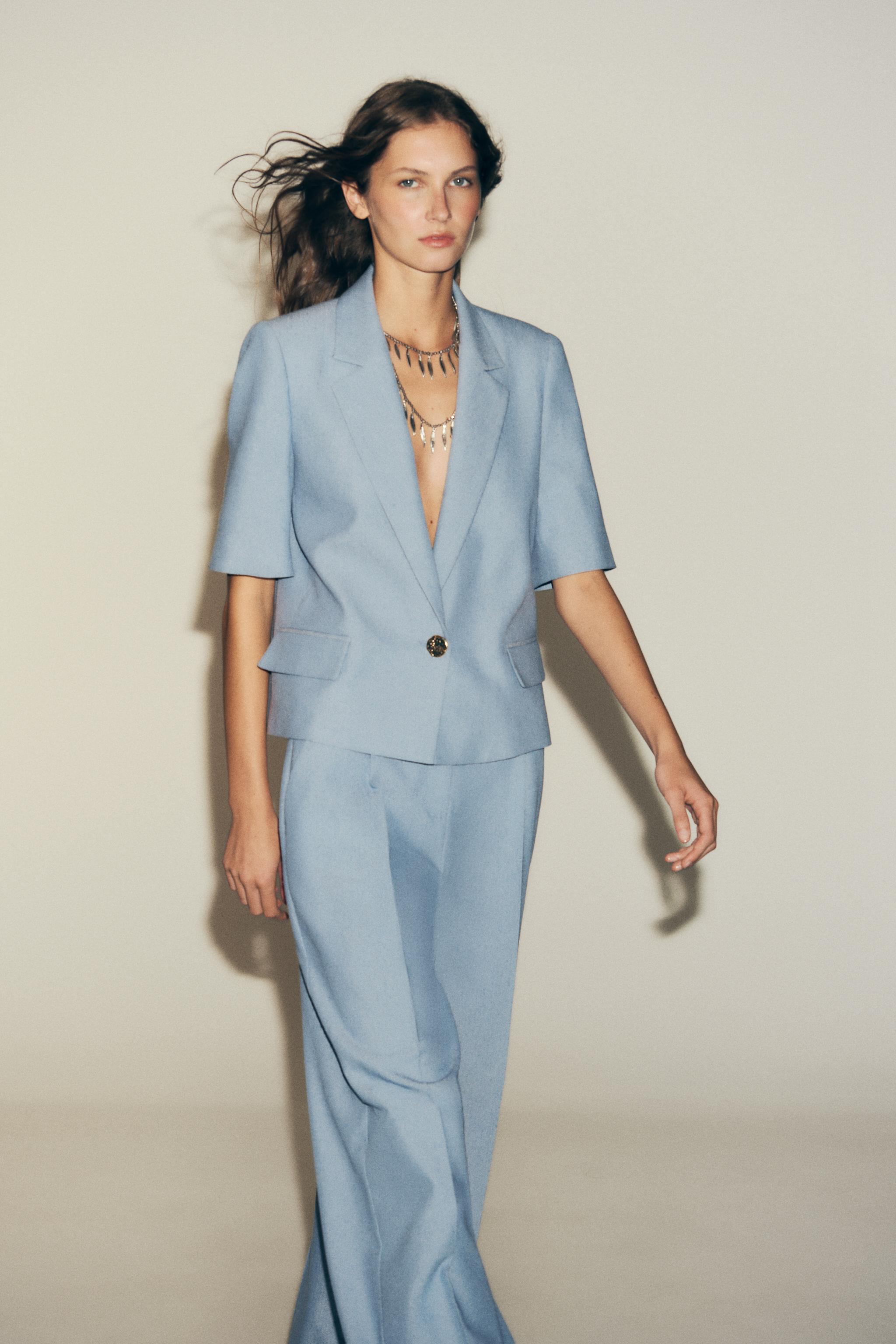 PLEATED STRAIGHT LEG PANTS