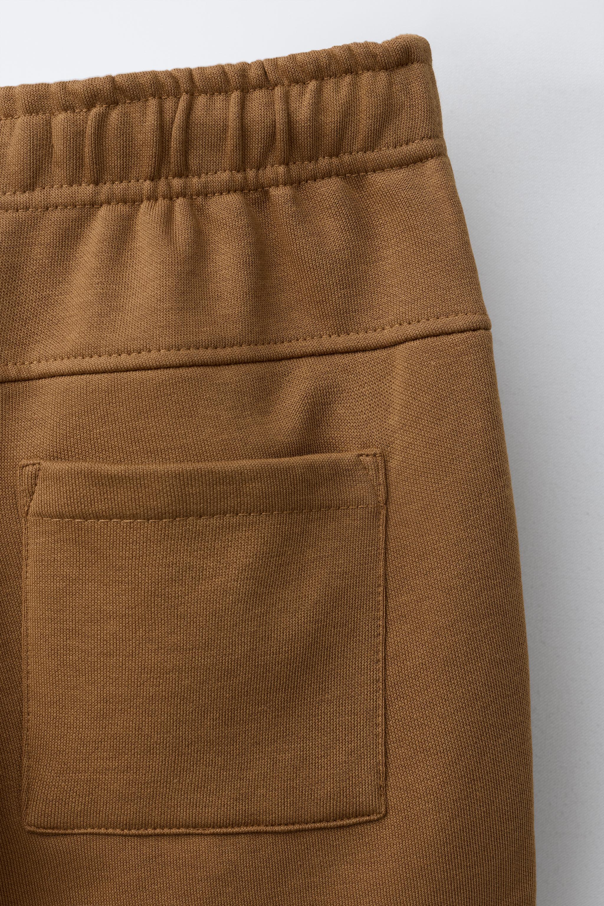 STRAIGHT PLUSH PANTS WITH LABEL