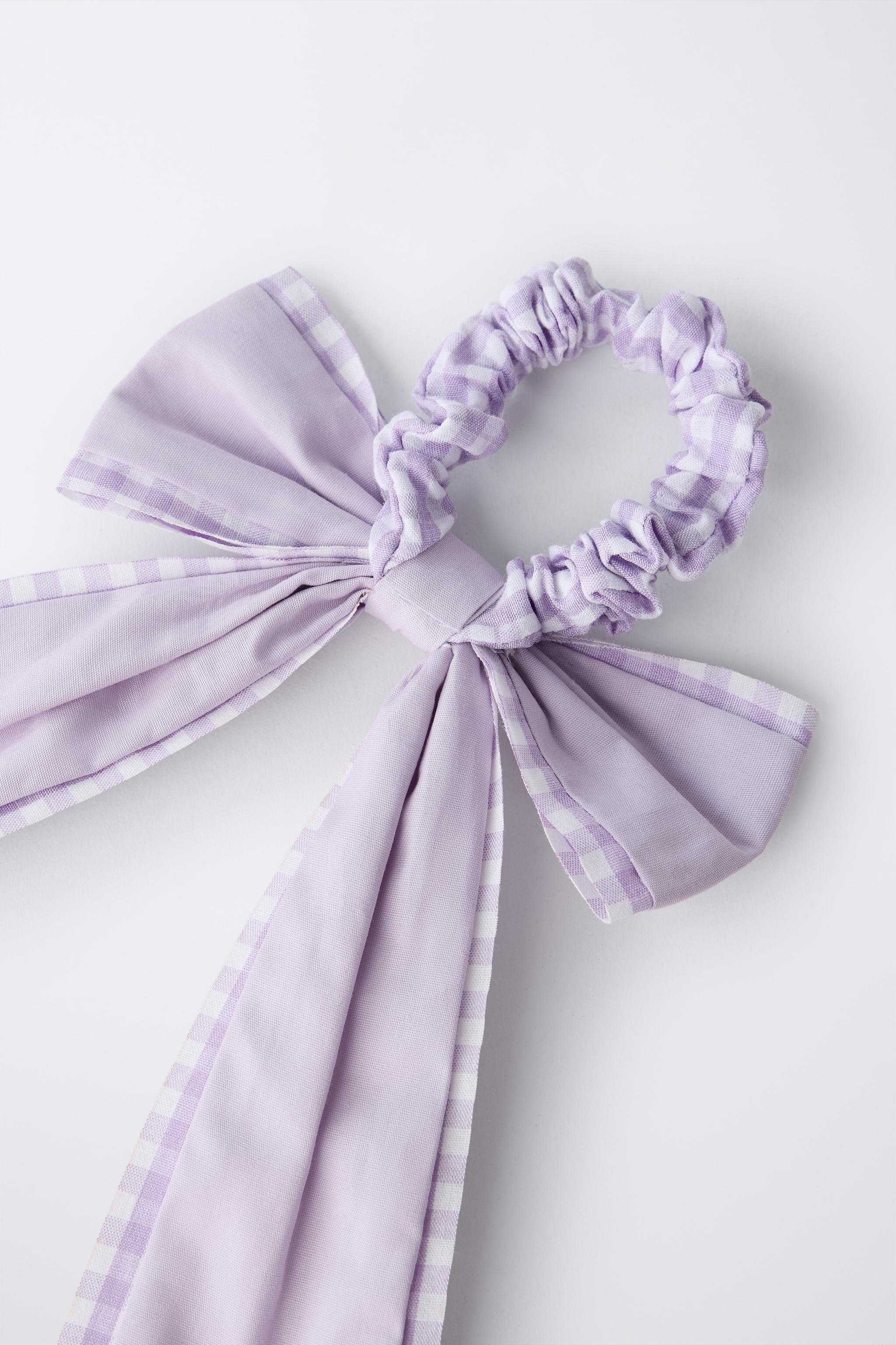 GINGHAM BOW HAIR TIE