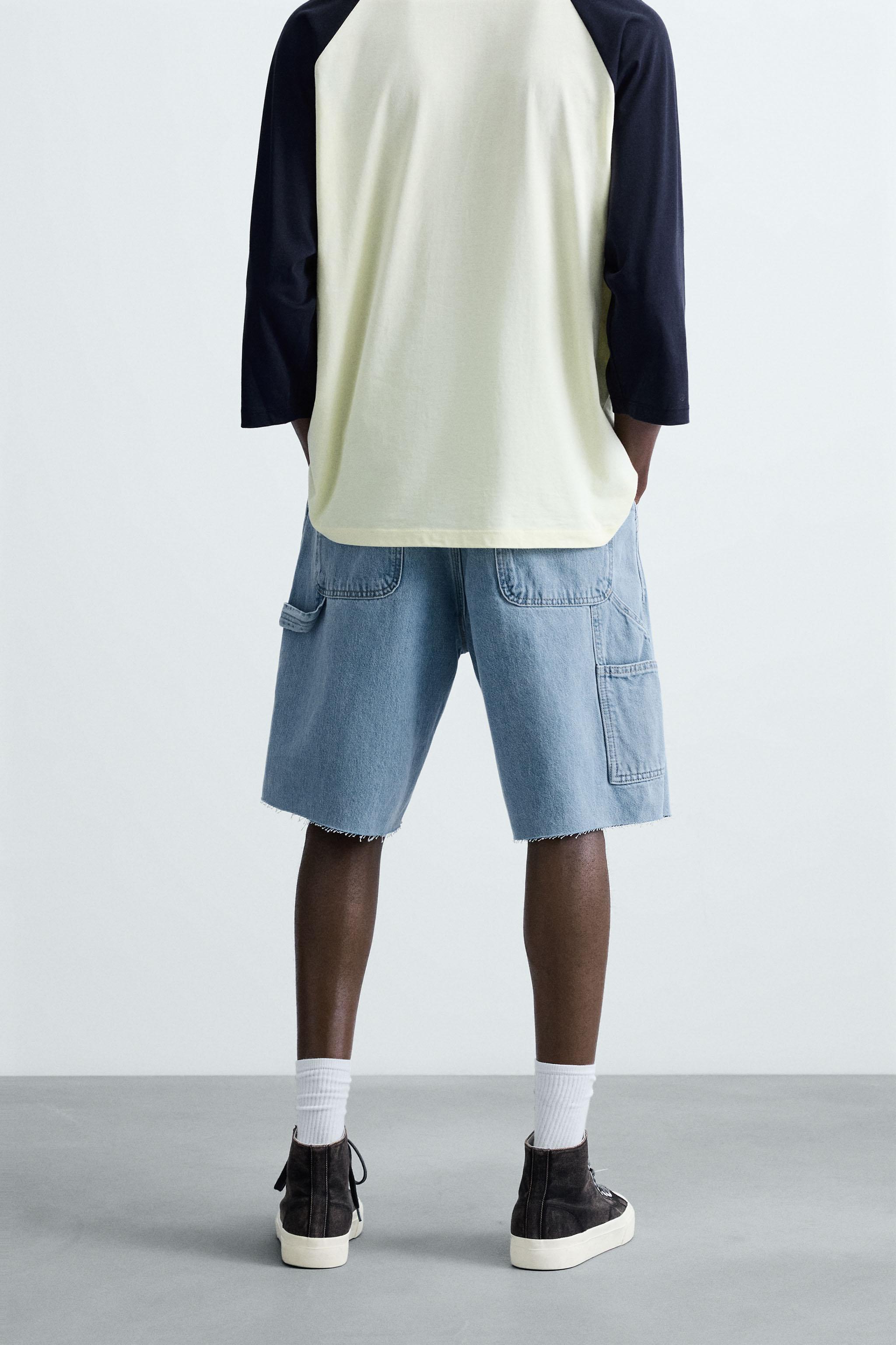 CARPENTER POCKET DENIM BERMUDA SHORTS