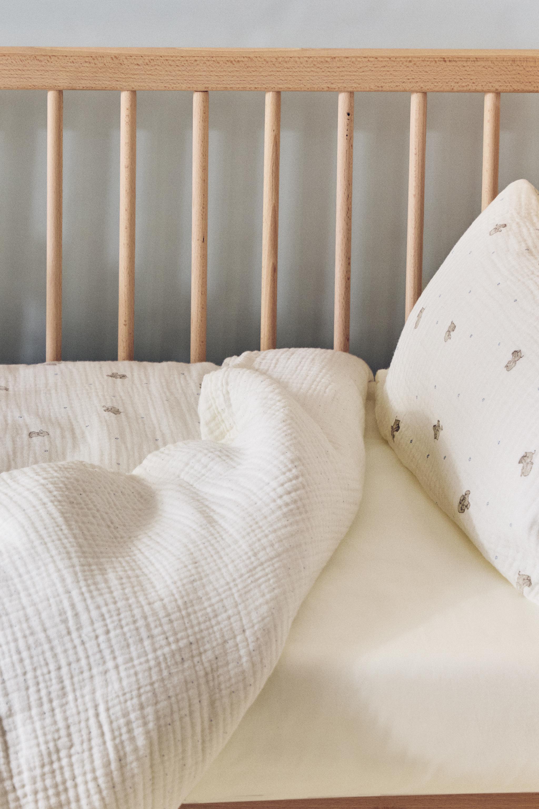 CHILDREN'S MUSLIN DUVET COVER WITH ELEPHANTS