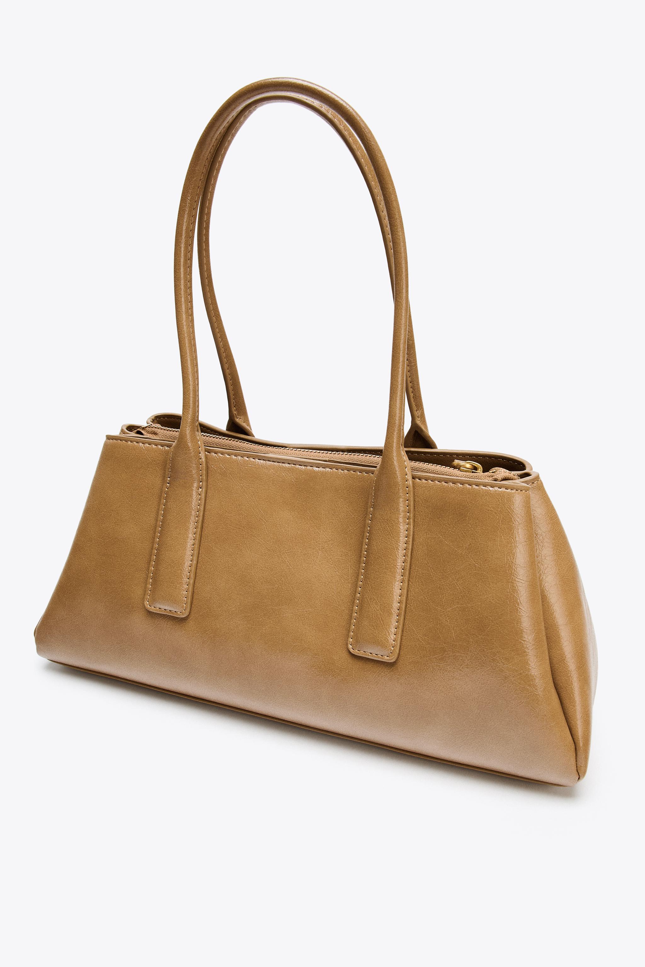 CRACKLE-EFFECT CITY BAG